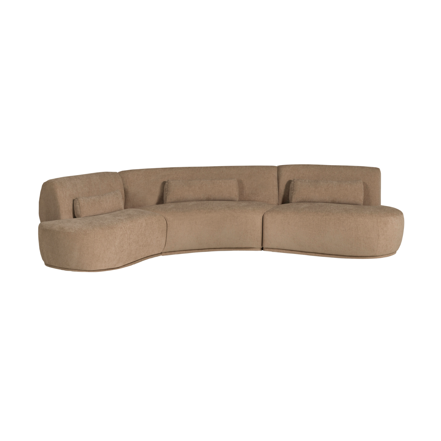 Sofa półokrągła 6-osobowa BATAVIER jasnobrązowy – Woood