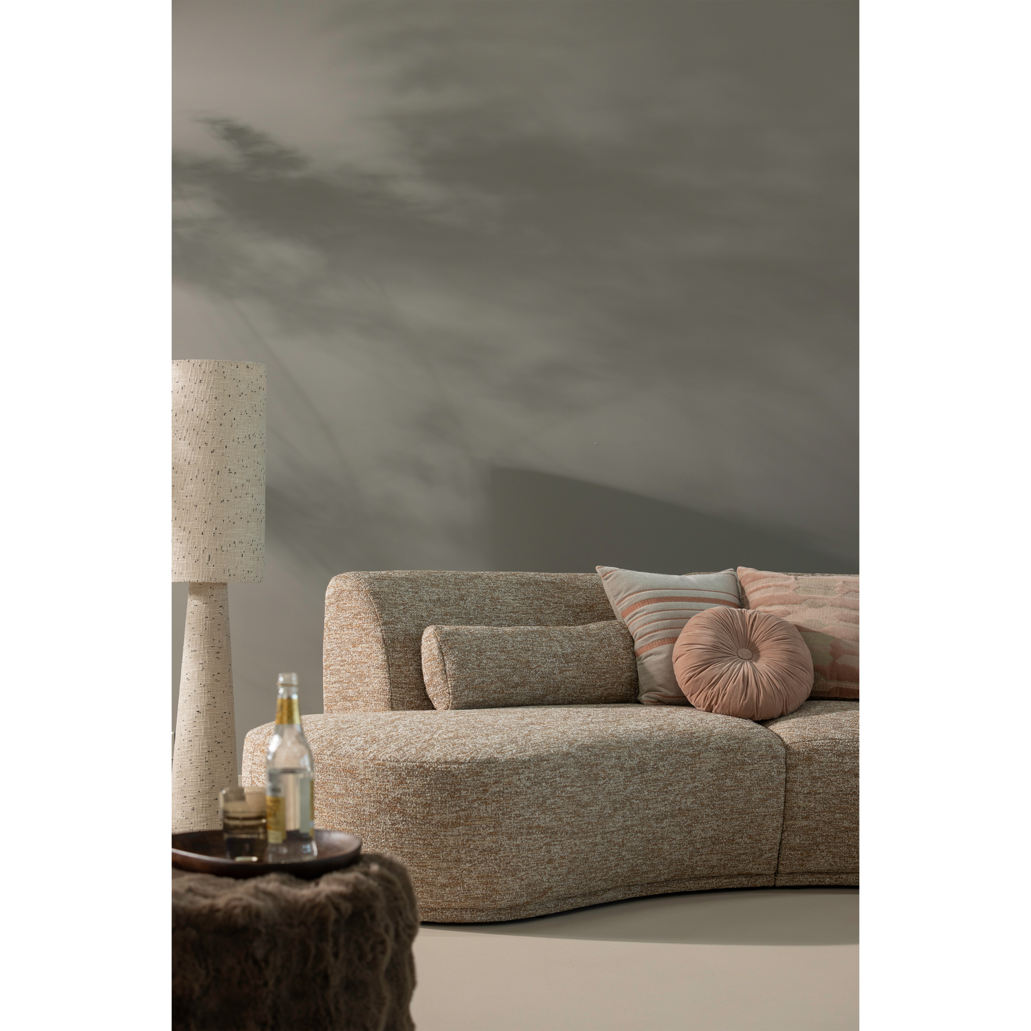 Batavier Sand Mélange Semi-Circular Sofa for 6