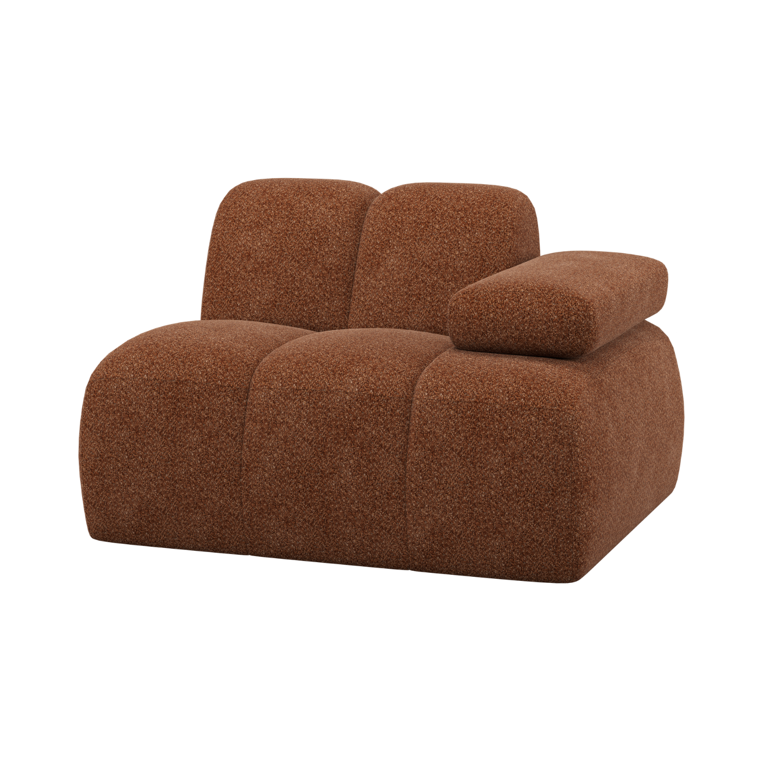MOJO Modular Sofa - Right Element Rusty Brown Sheepskin