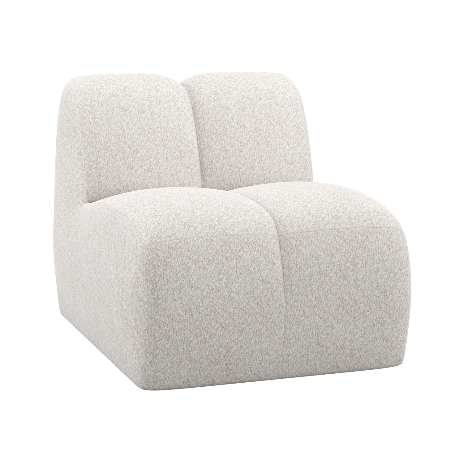 Armchair / MOJO module ecru lambskin