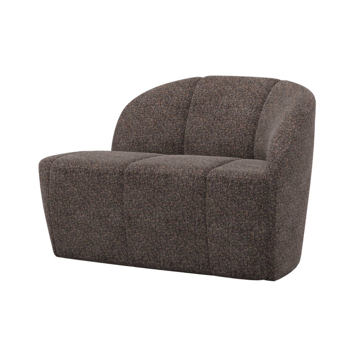 Sofa prawostronna 2-osobowa MOJO brązowy baranek – Woood