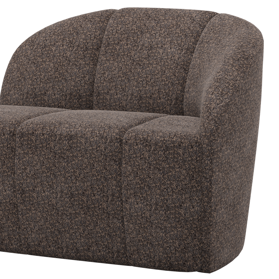 Sofa prawostronna 2-osobowa MOJO brązowy baranek – Woood