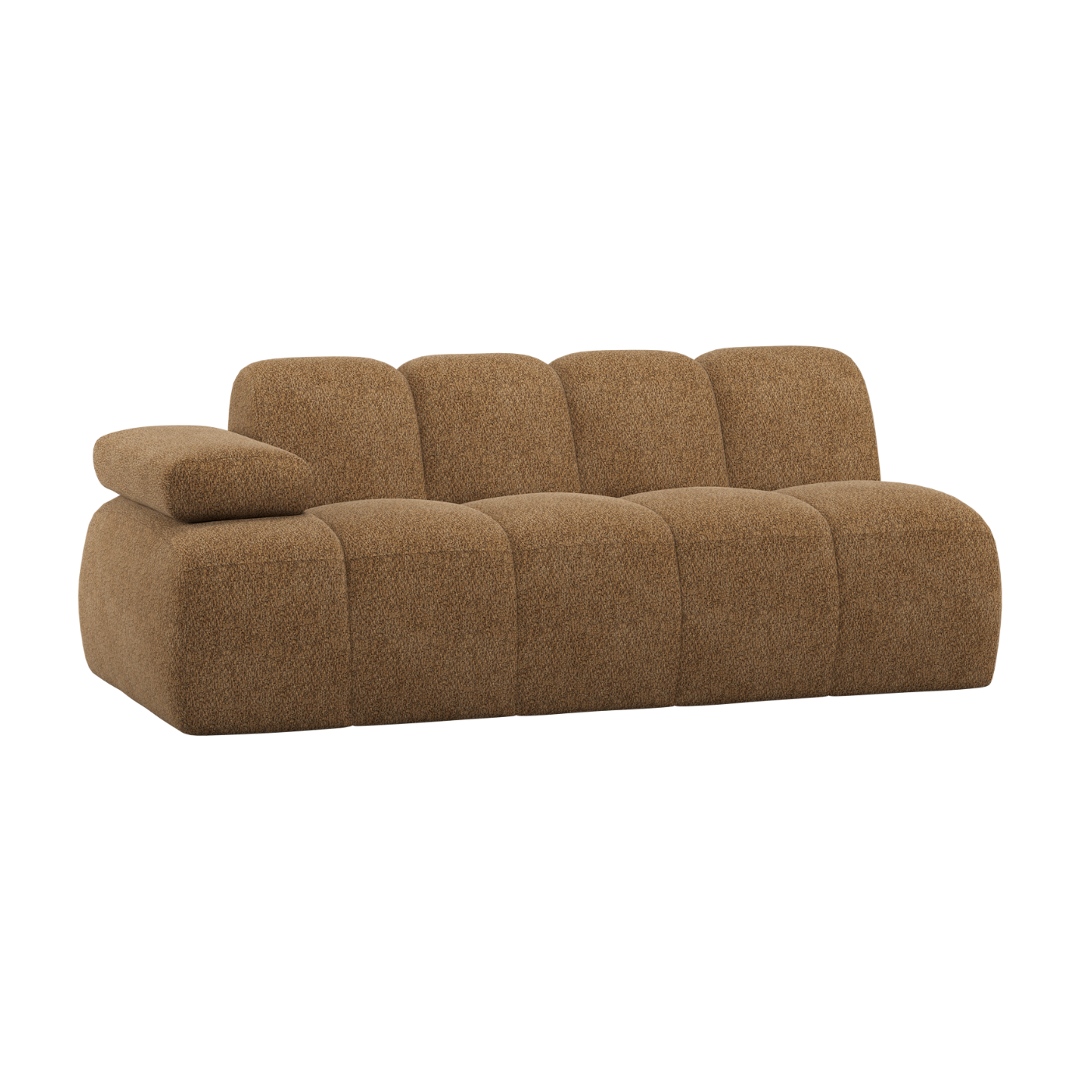 Sofa modułowa MOJO - element 2-osobowy lewostronny miodowy baranek – Woood