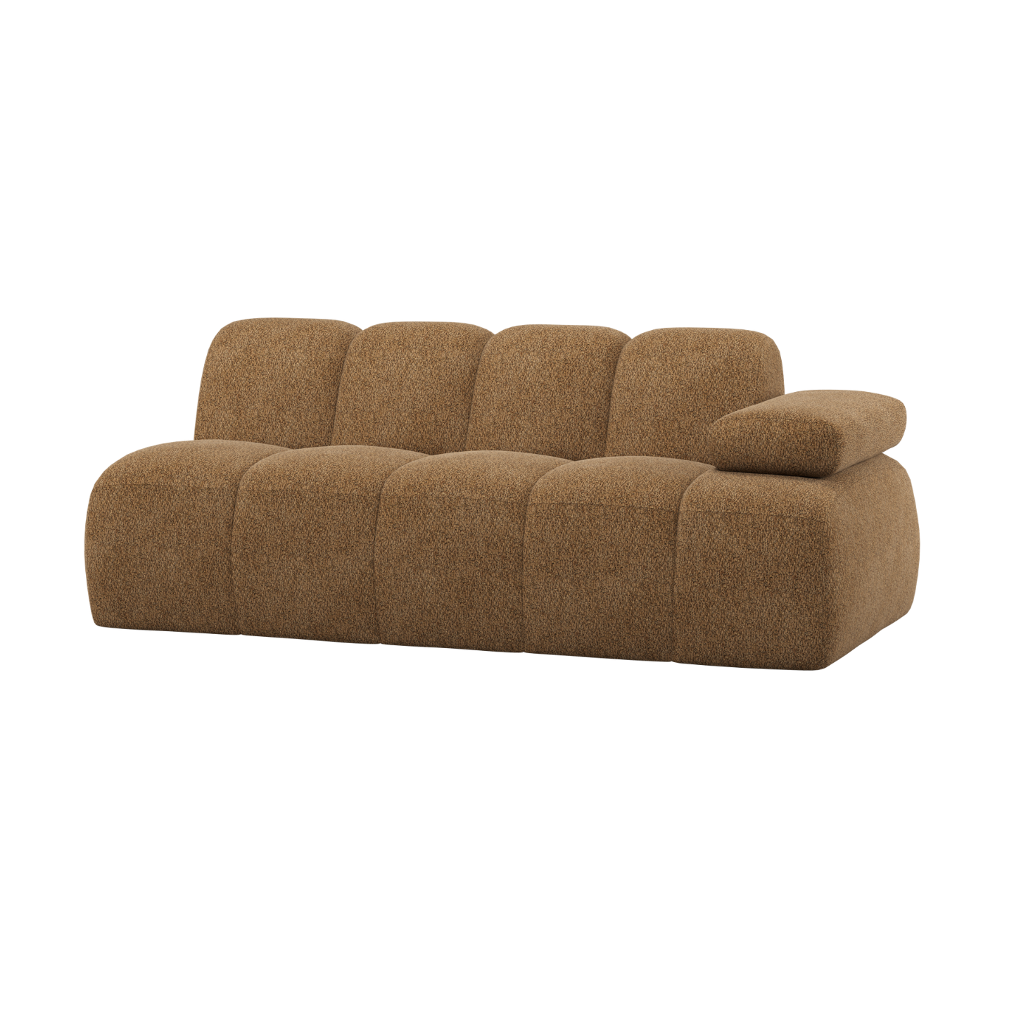 Sofa modułowa MOJO - element 2-osobowy prawostronny miodowy baranek – Woood