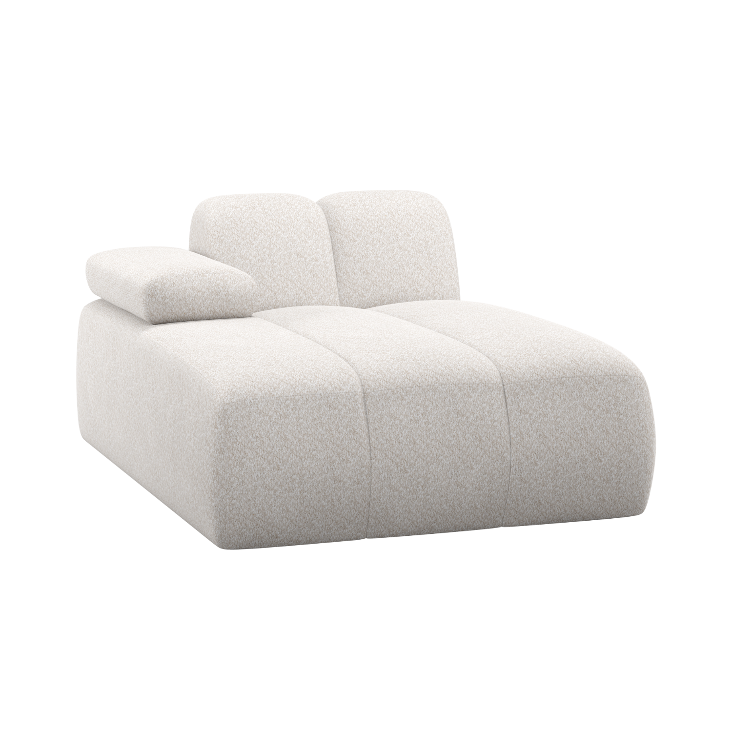 Sofa modułowa MOJO - szezlong lewostronny ecru baranek – Woood