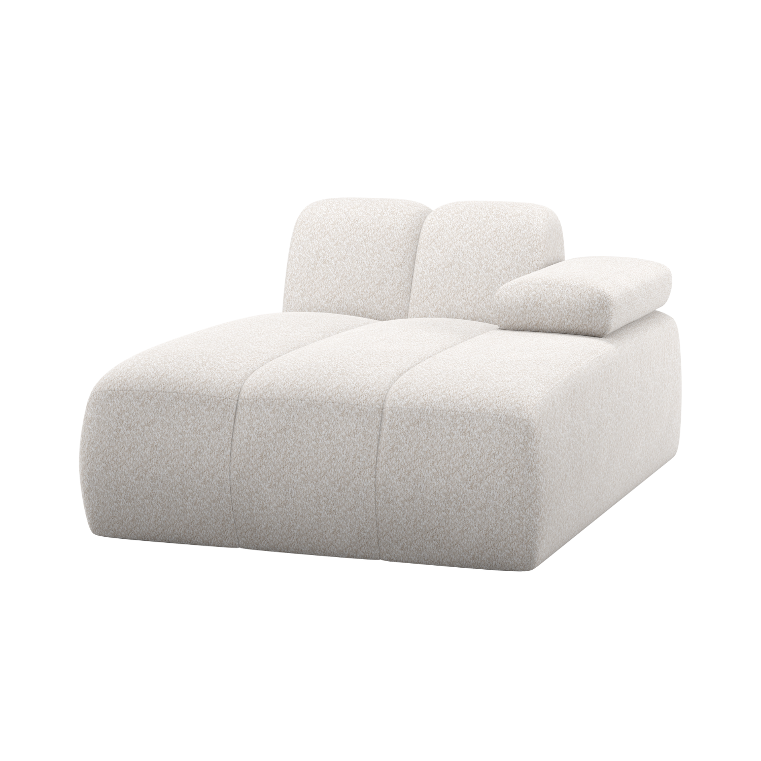 Sofa modułowa MOJO - szezlong prawostronny ecru baranek – Woood
