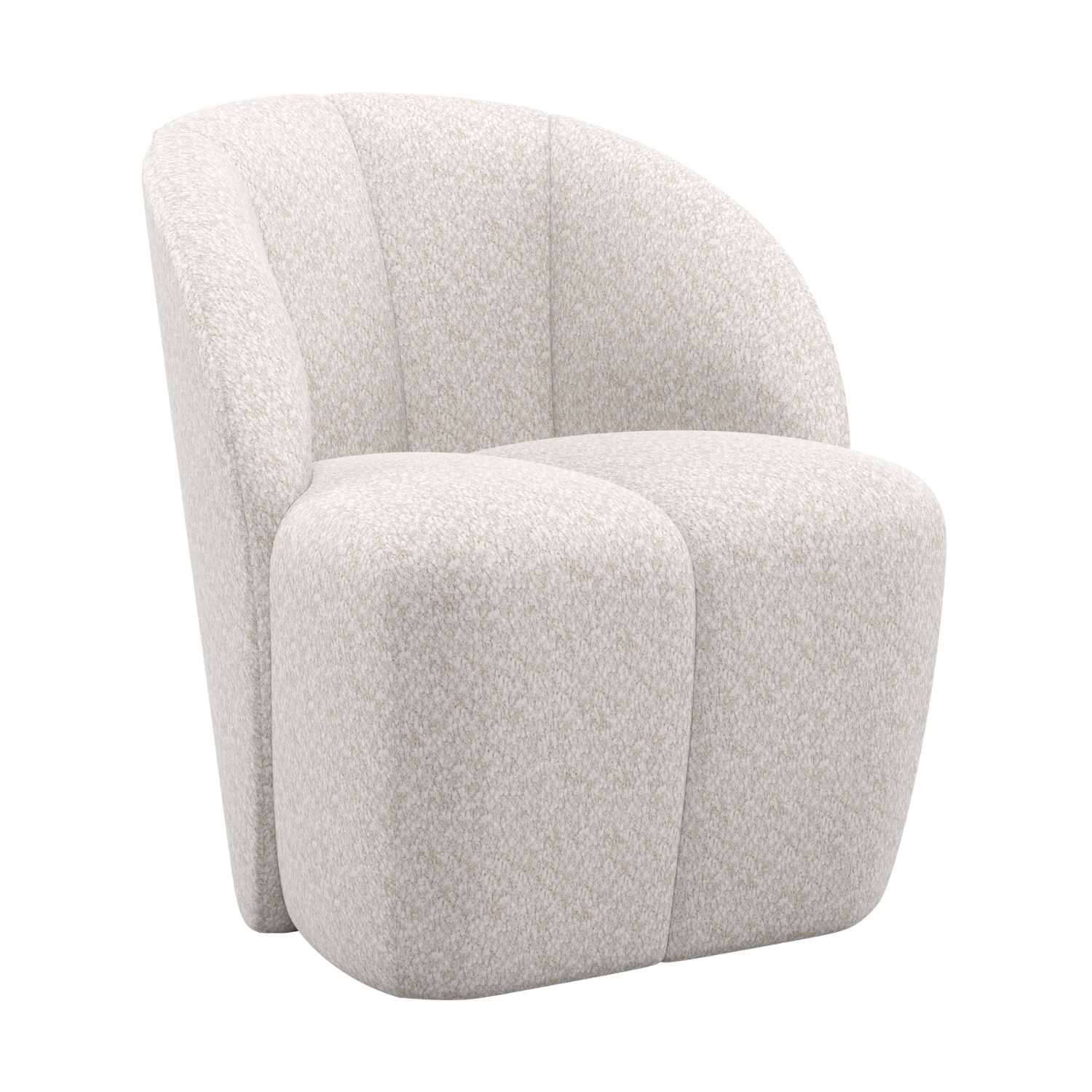 Fotel obrotowy MOJO ecru baranek – Woood