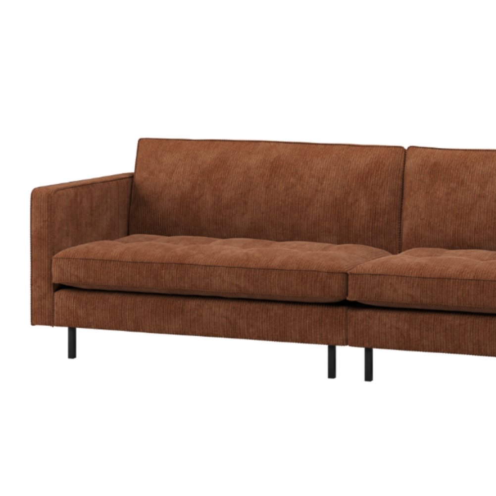 Sofa 3-osobowa RODEO CLASSIC rdzawy brązowy sztruks – Woood