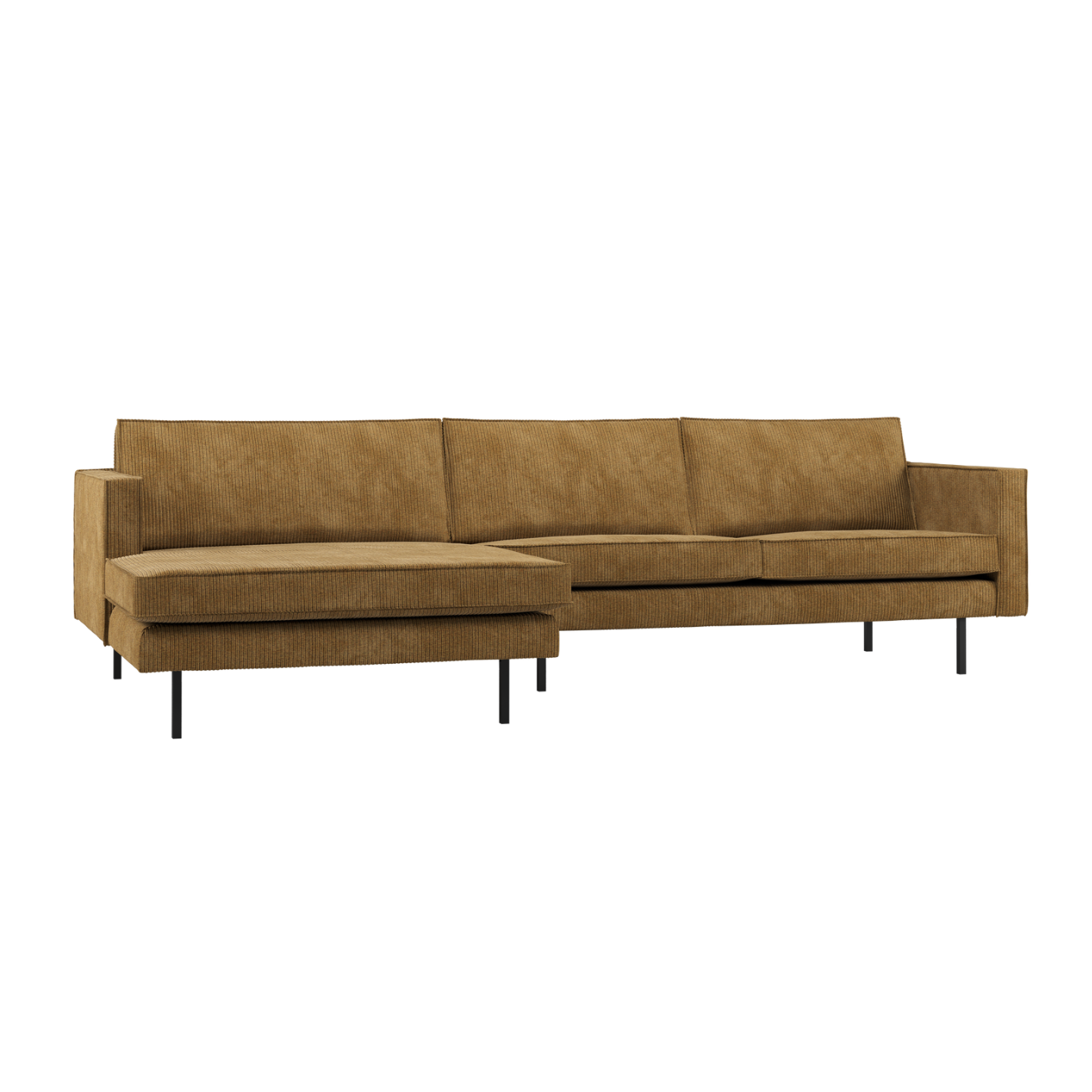 Left-facing Corner Sofa RODEO in Honey Corduroy