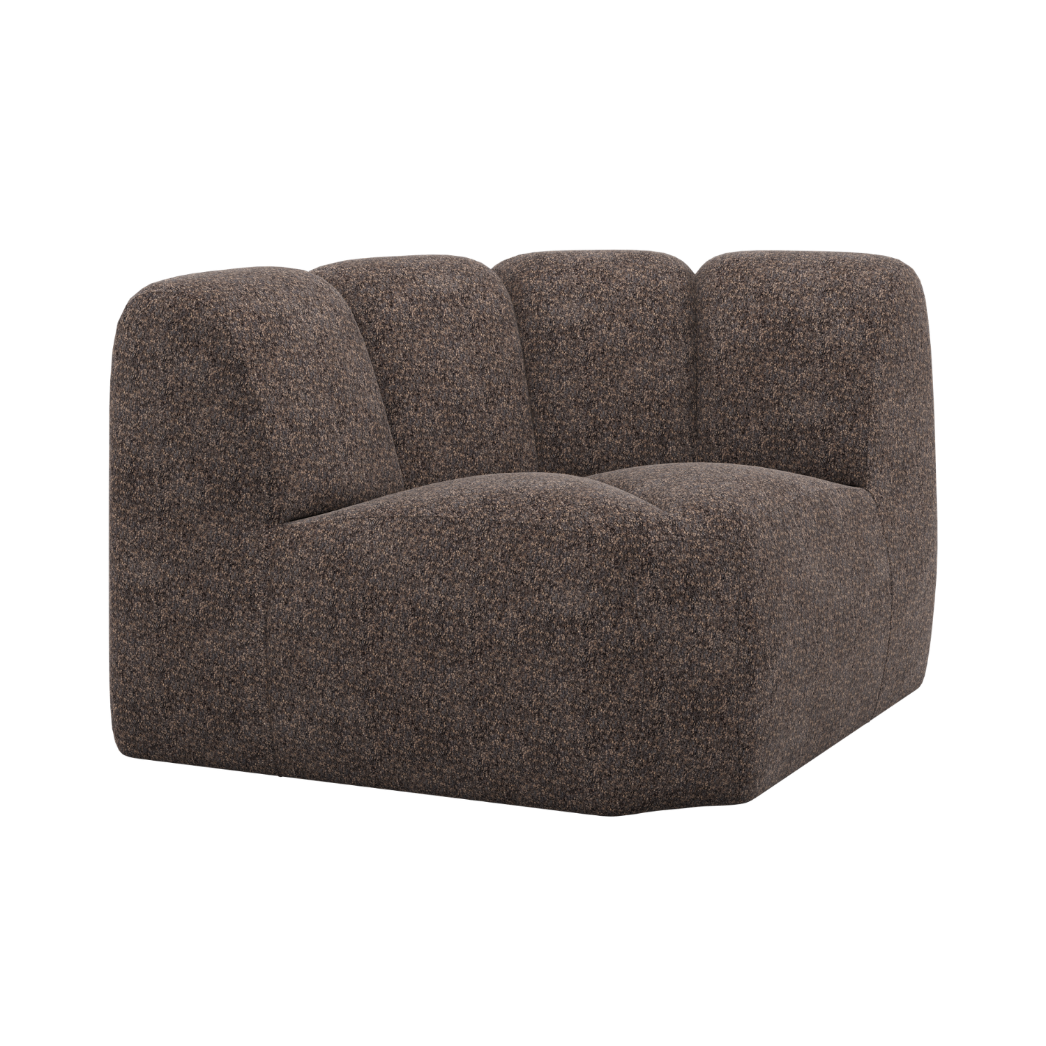 Sofa modułowa MOJO - element narożny brązowy baranek – Woood