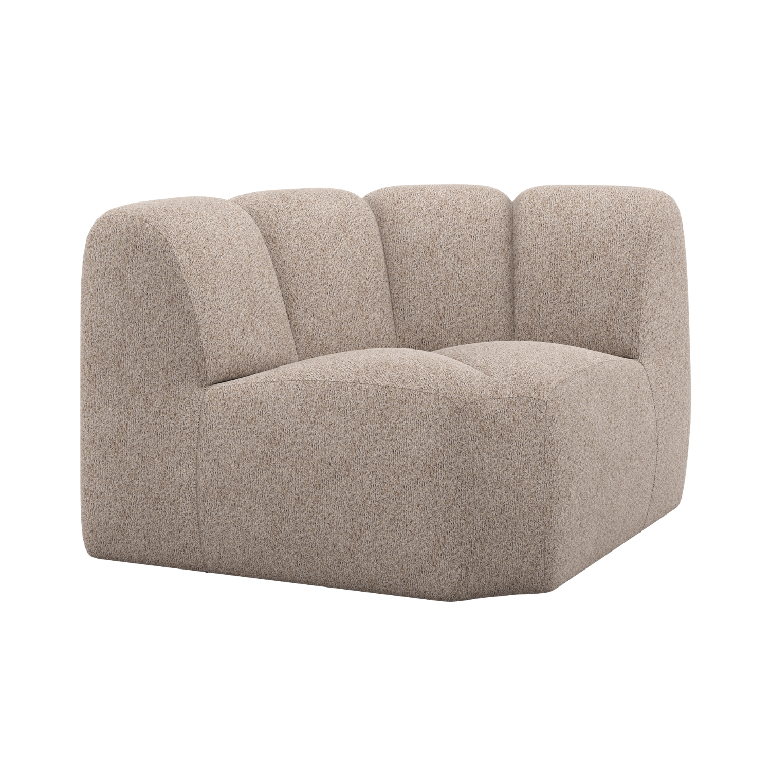 Sofa modułowa MOJO - element narożny piaskowy baranek – Woood