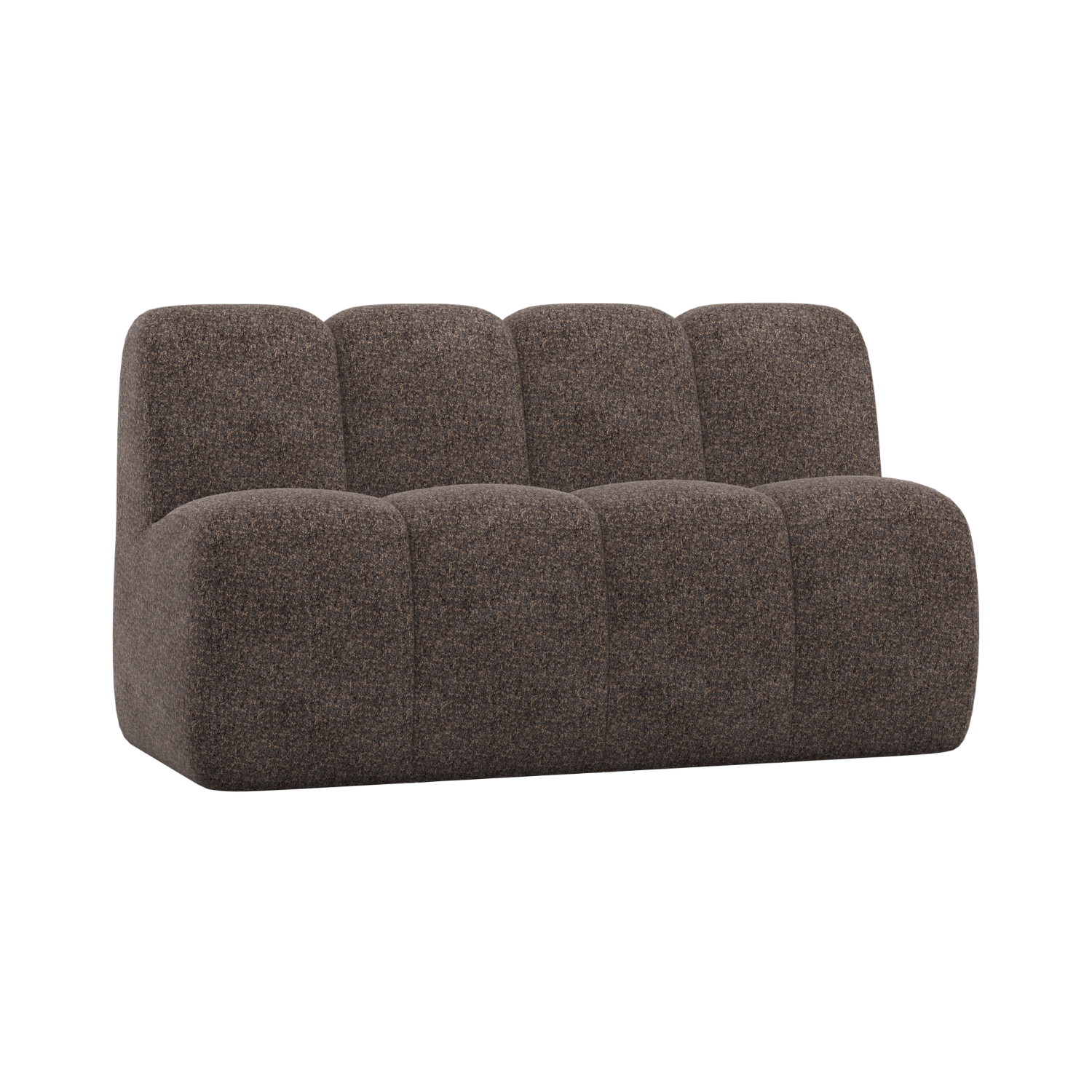 Sofa modułowa MOJO BENCH - element 3-osobowy brązowy baranek – Woood