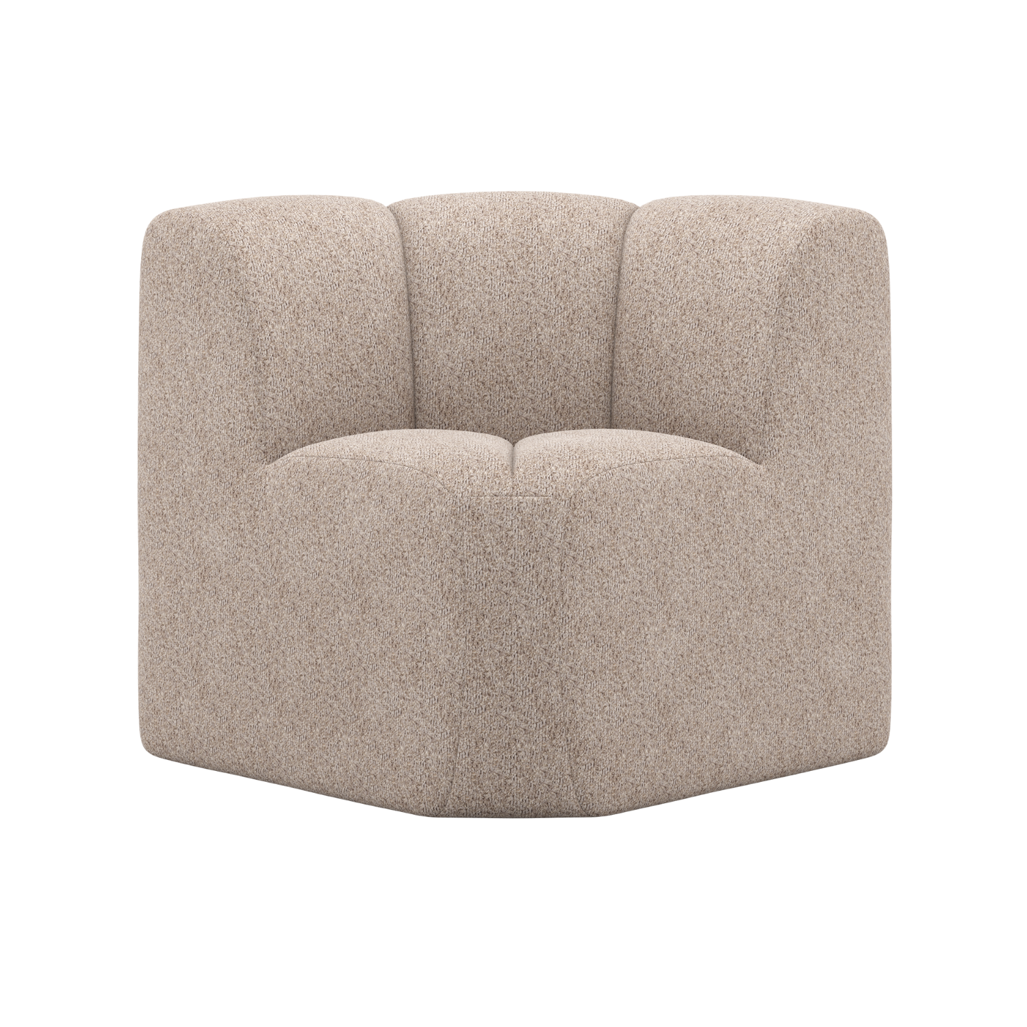 Sofa modułowa MOJO BENCH - element narożny piaskowy baranek – Woood