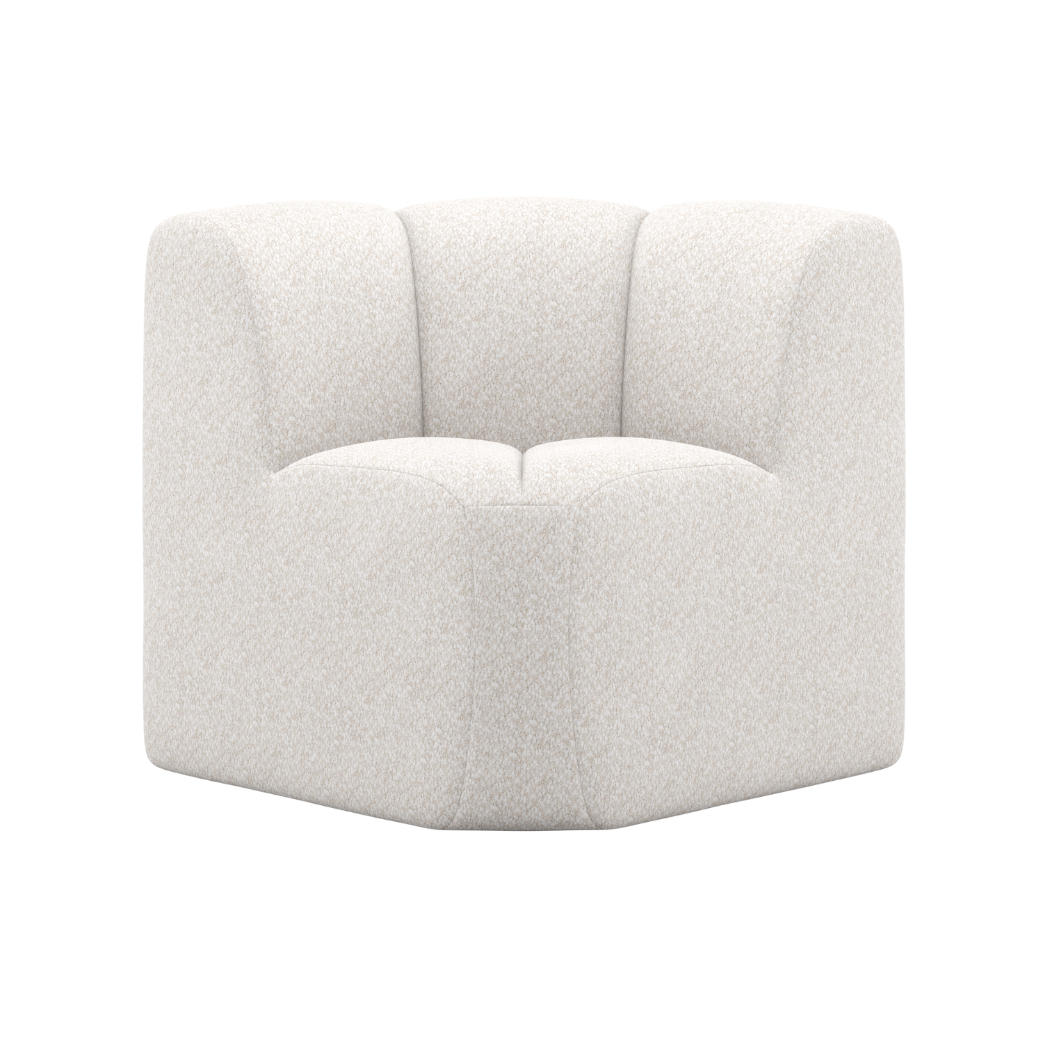 Sofa modułowa MOJO BENCH - element narożny ecru baranek – Woood