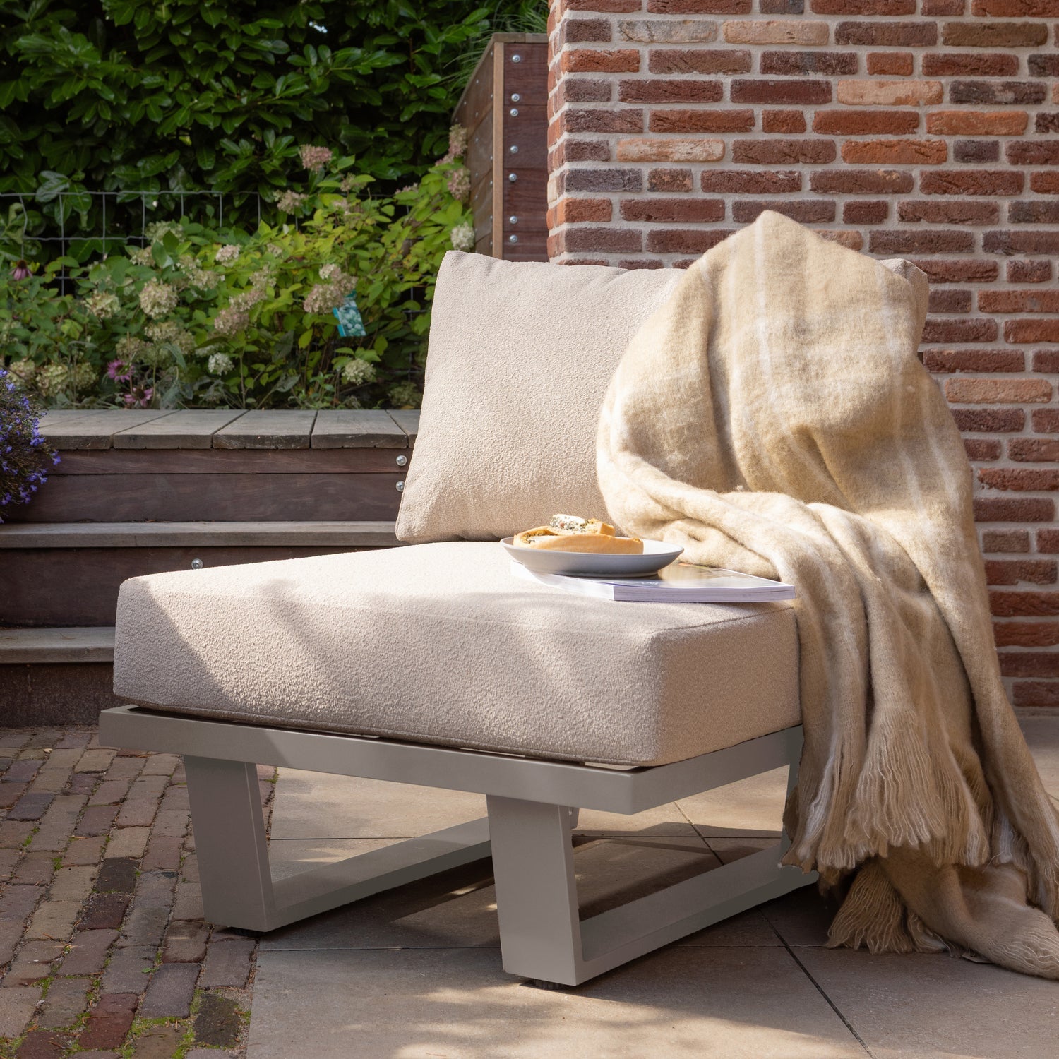 BEAR Garden Armchair in Sand Grey