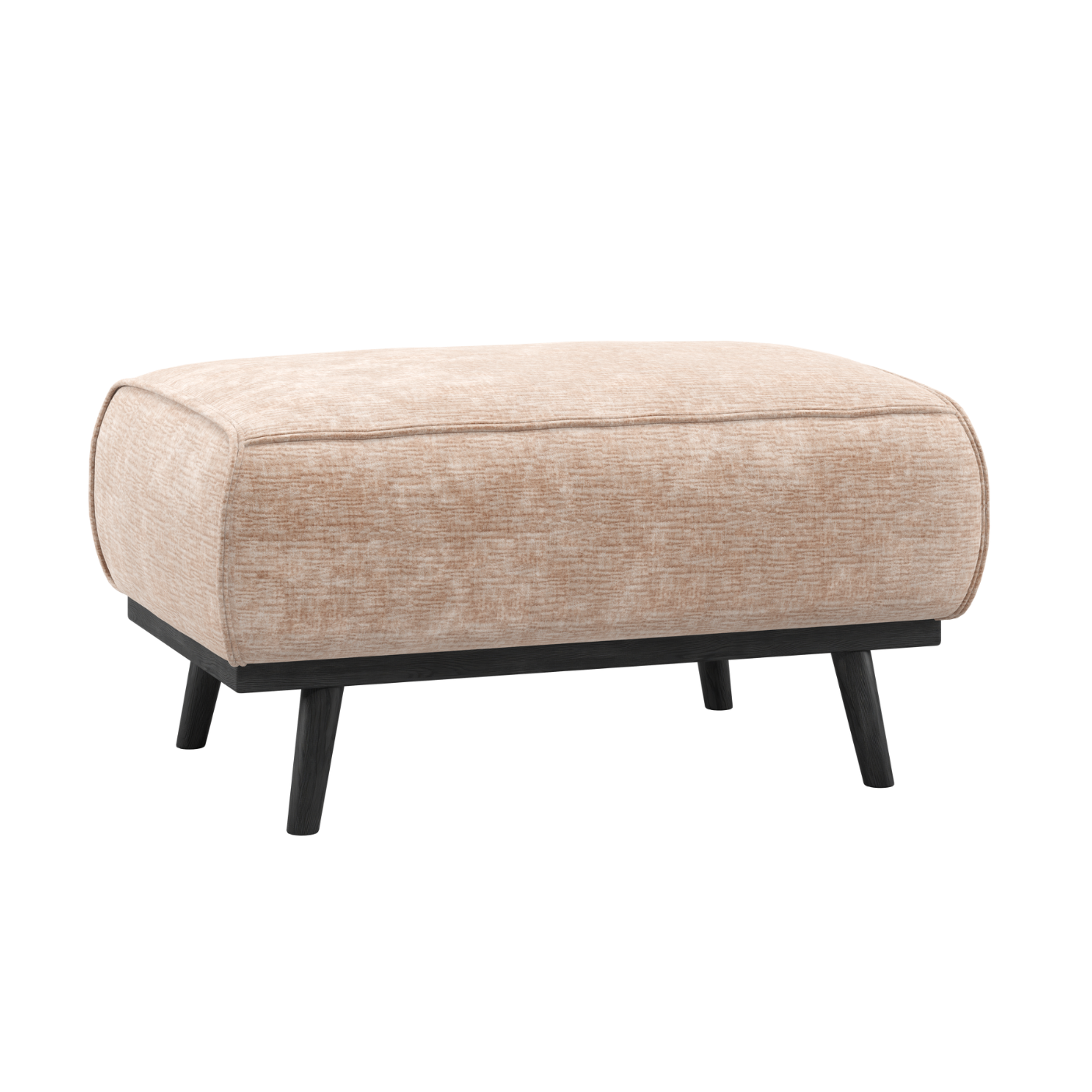 STATEMENT Beige Chenille Ottoman