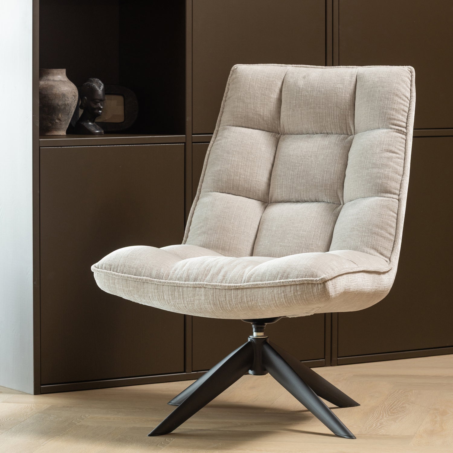 Drehstuhl JOUKE hellbeige Chenille