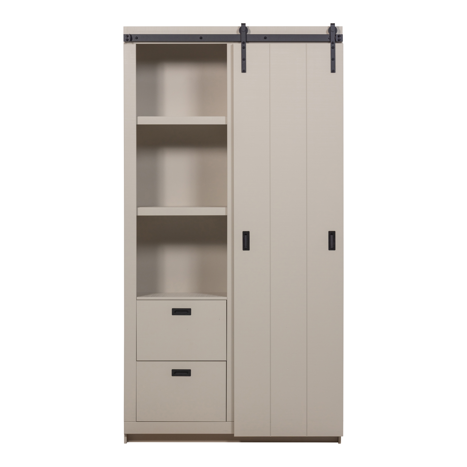 Schiebetürenschrank SLIDE BARN grau-beige