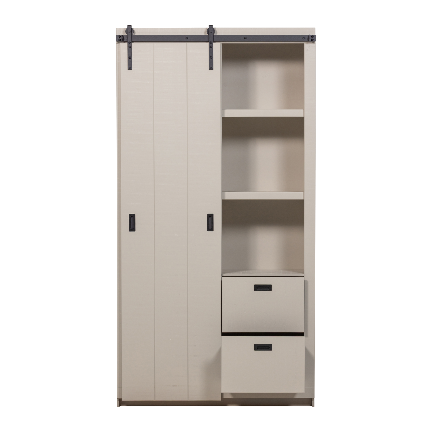 Schiebetürenschrank SLIDE BARN grau-beige