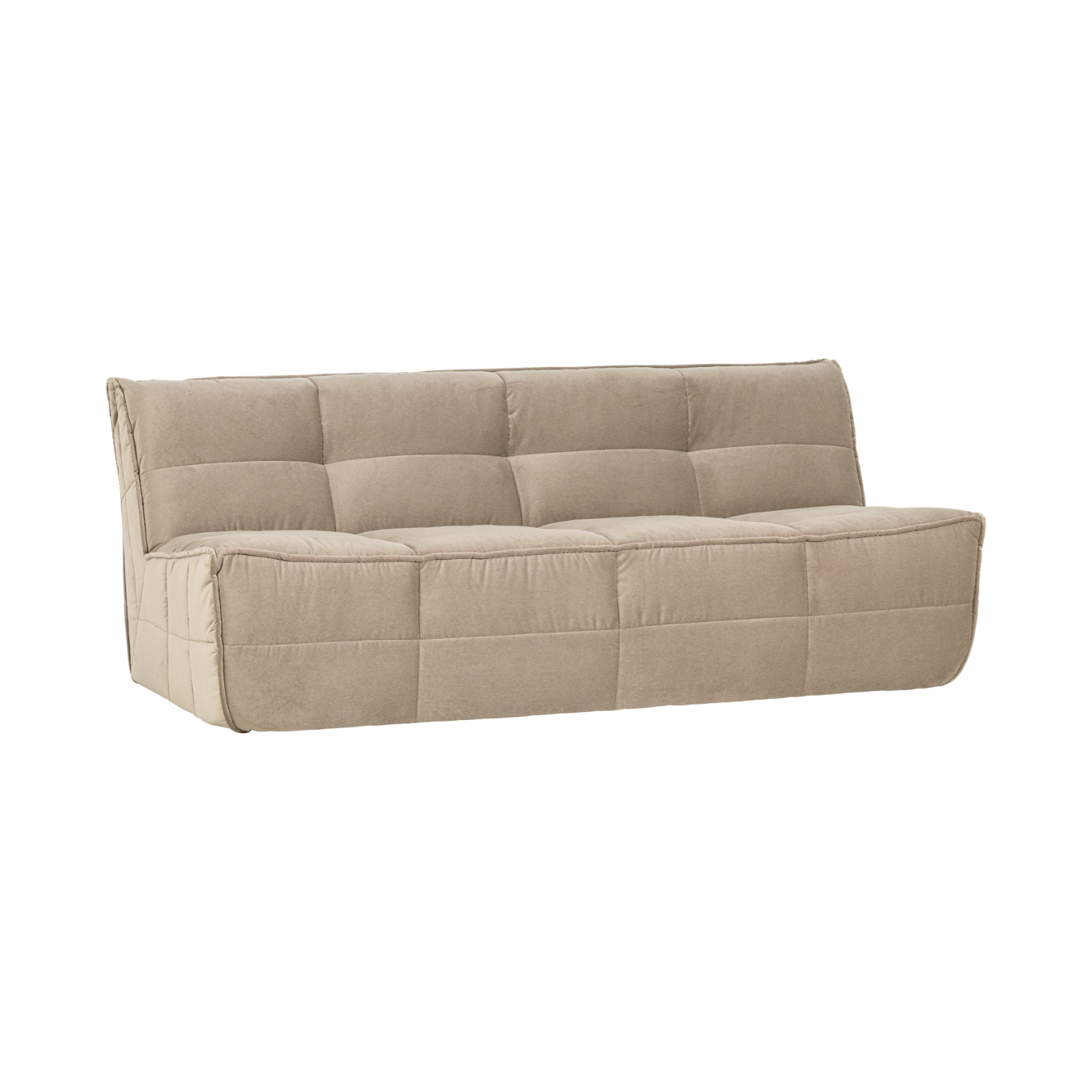 Sofa aksamitna CLUSTER - moduł 3-osobowy piaskowy – Woood