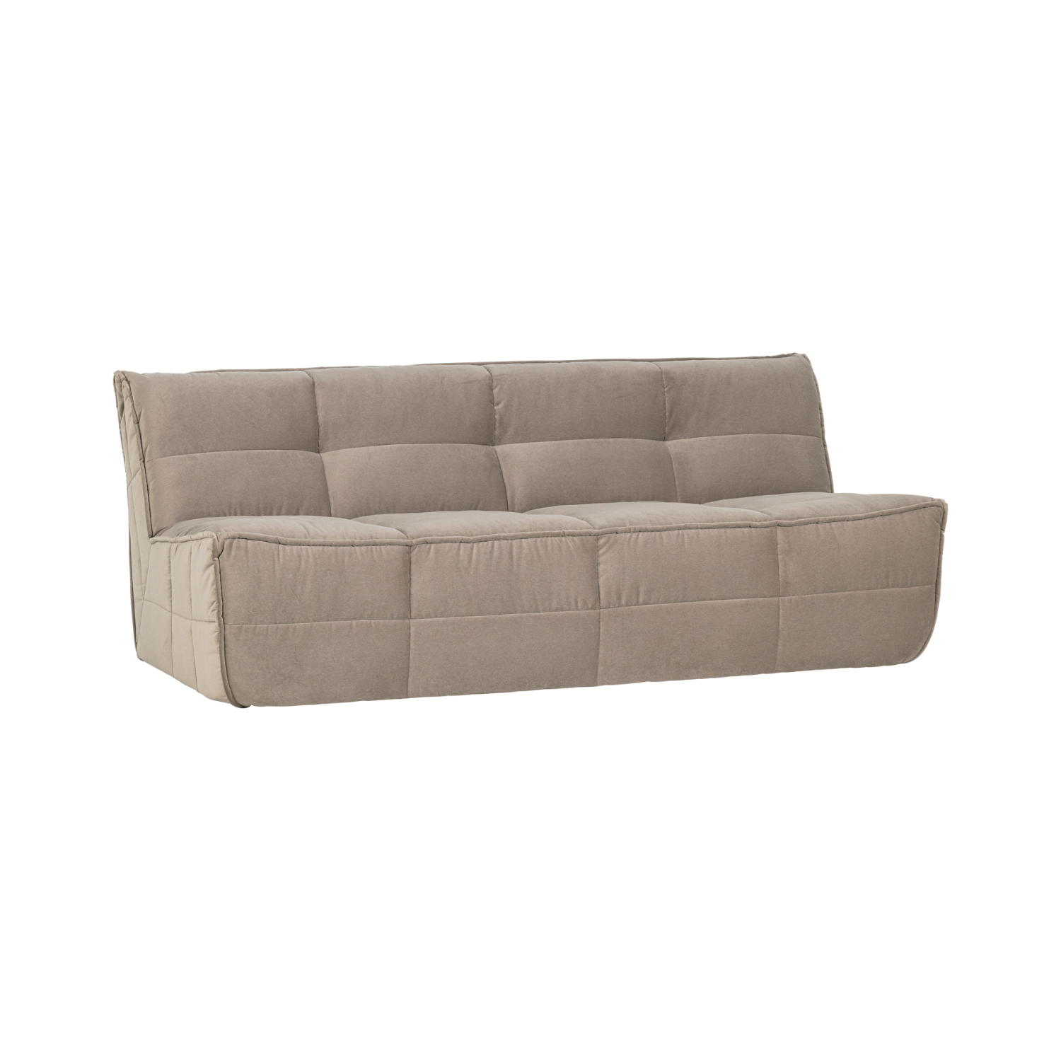 Sofa aksamitna CLUSTER - moduł 3-osobowy beżowy – Woood