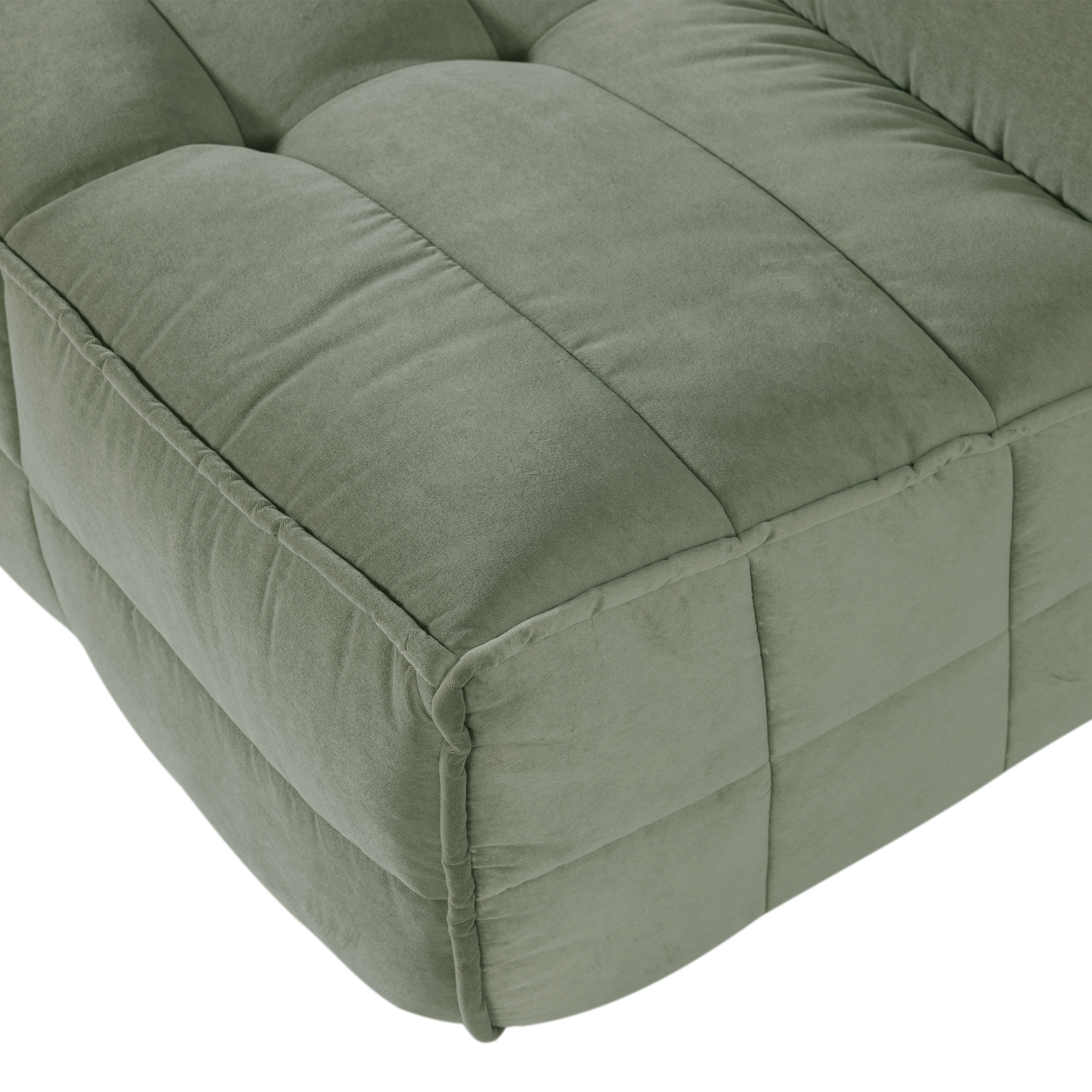 Sofa aksamitna CLUSTER - moduł 3-osobowy pistacjowy – Woood