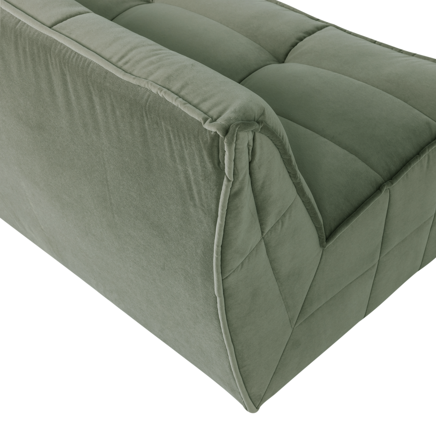 Sofa aksamitna CLUSTER - moduł 3-osobowy pistacjowy – Woood