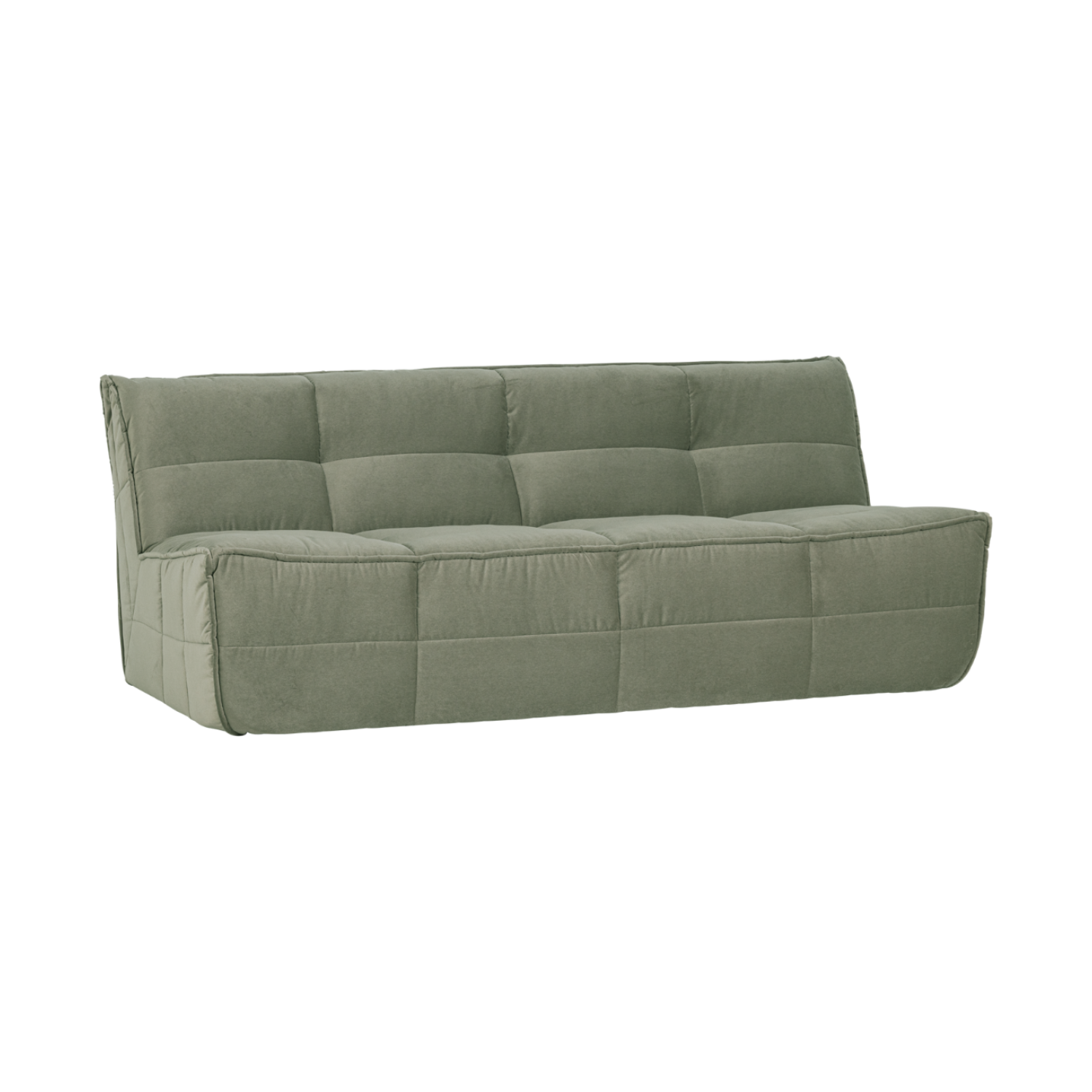 Sofa aksamitna CLUSTER - moduł 3-osobowy pistacjowy – Woood