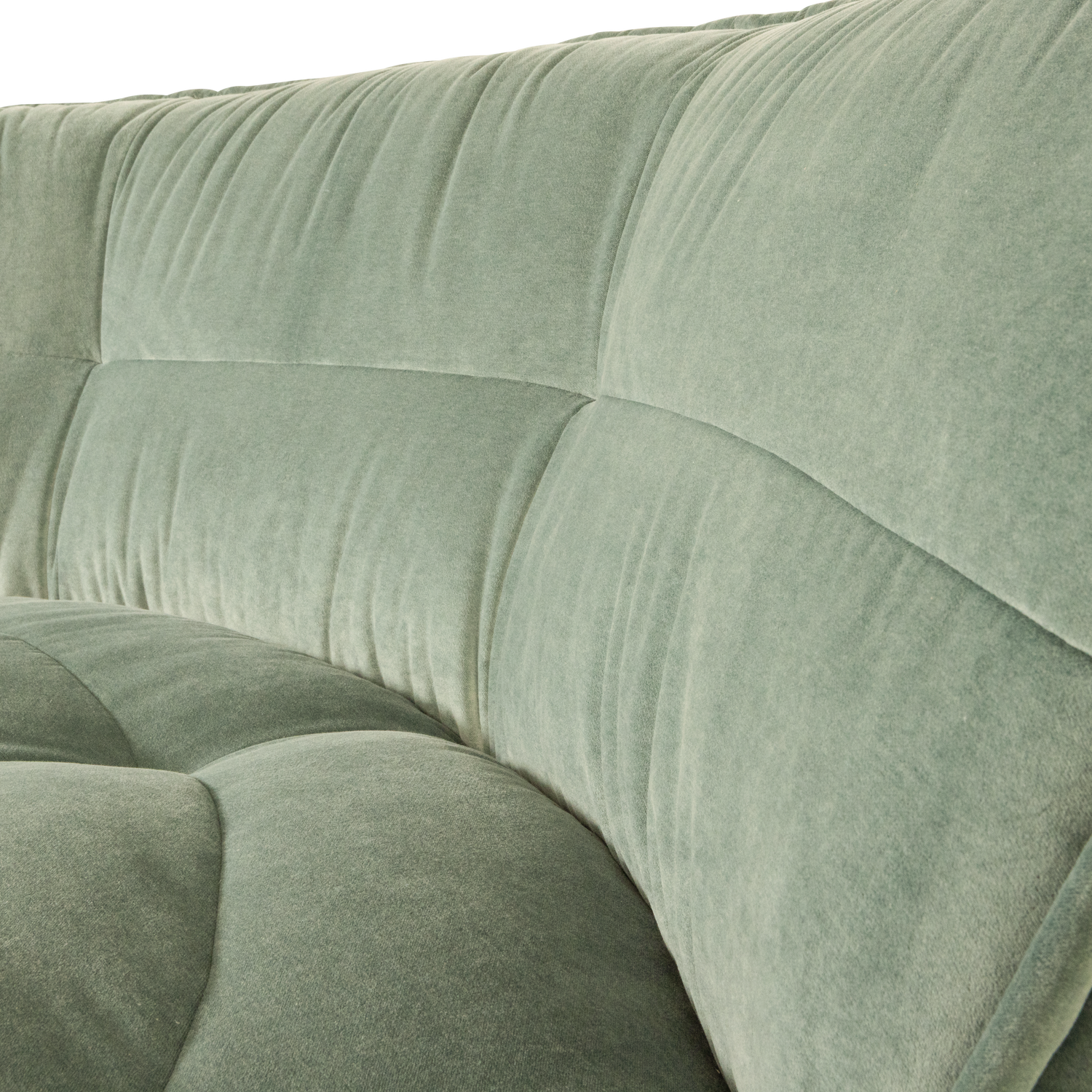 Sofa aus Samt CLUSTER - modulares Eckelement in Pistazienfarbe