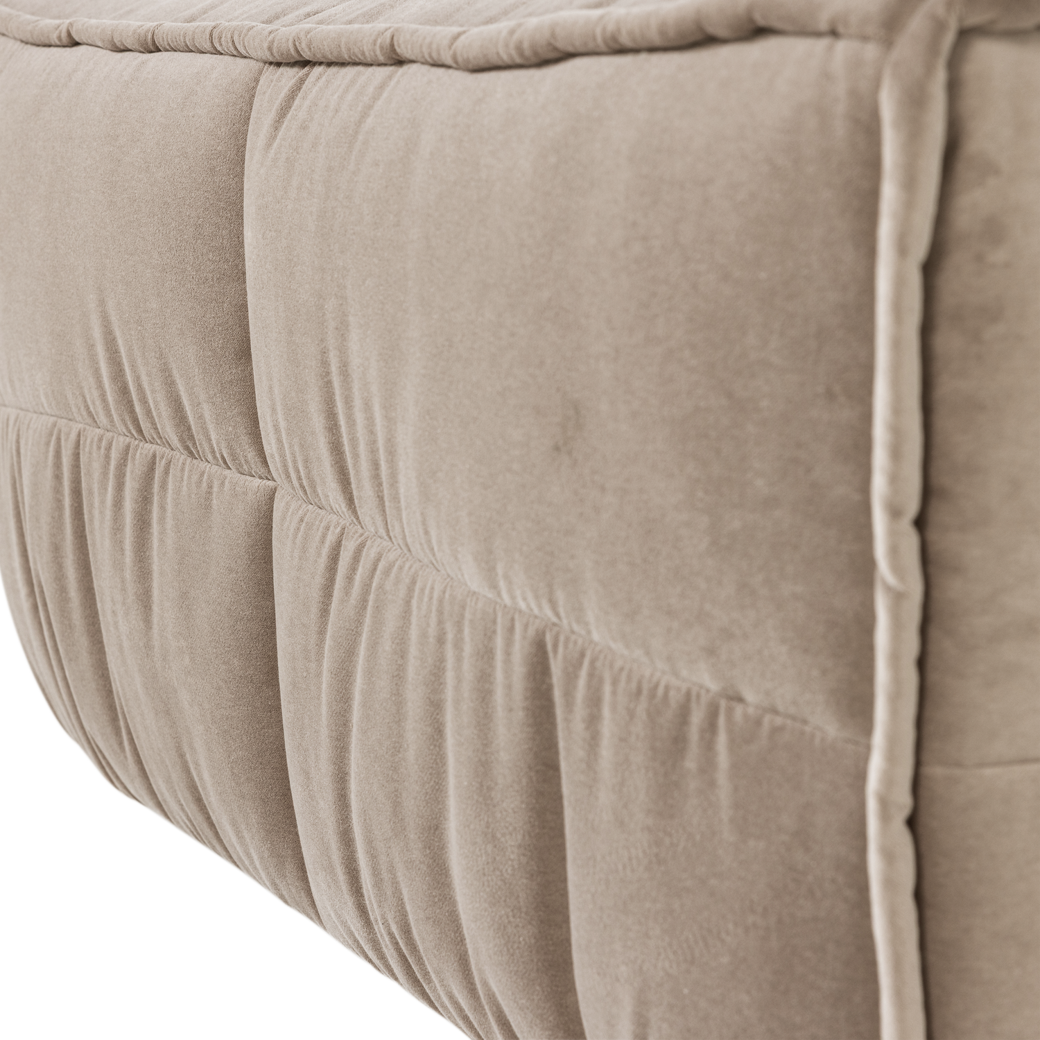 Puff aus Samt CLUSTER beige