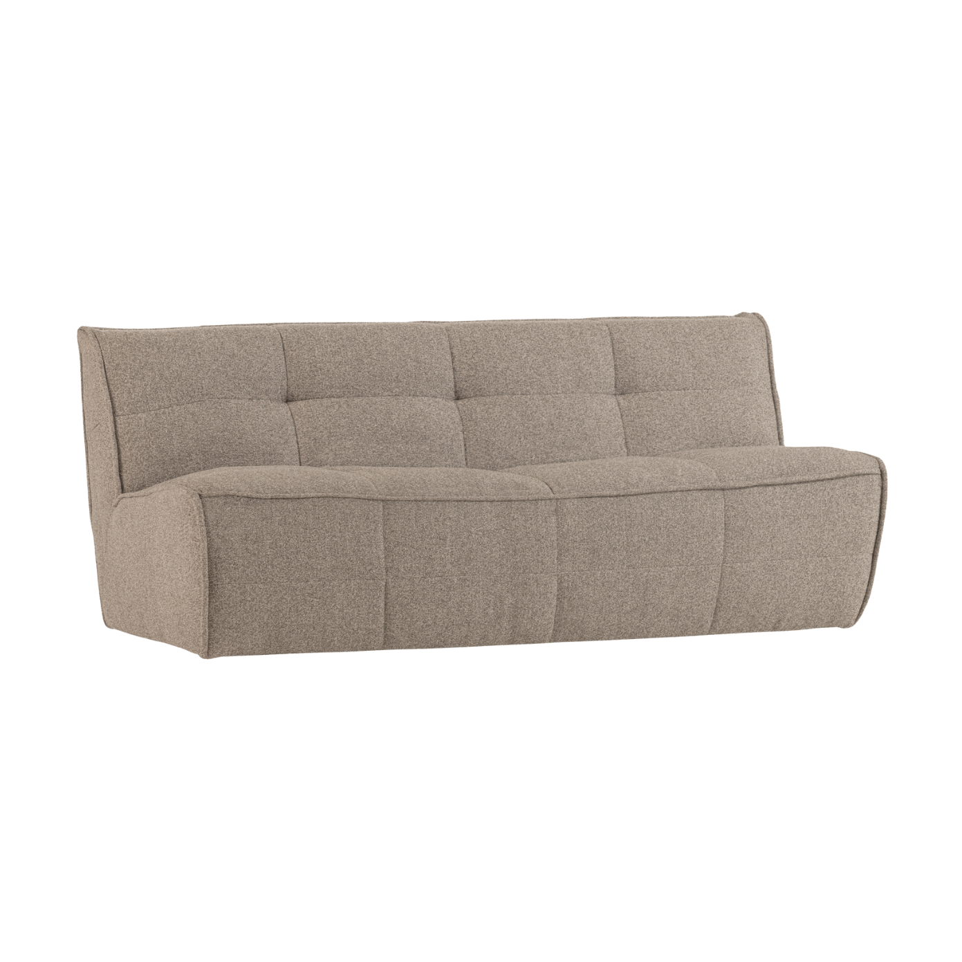 Sofa CLUSTER - moduł 3-osobowy beżowy bouclé – Woood