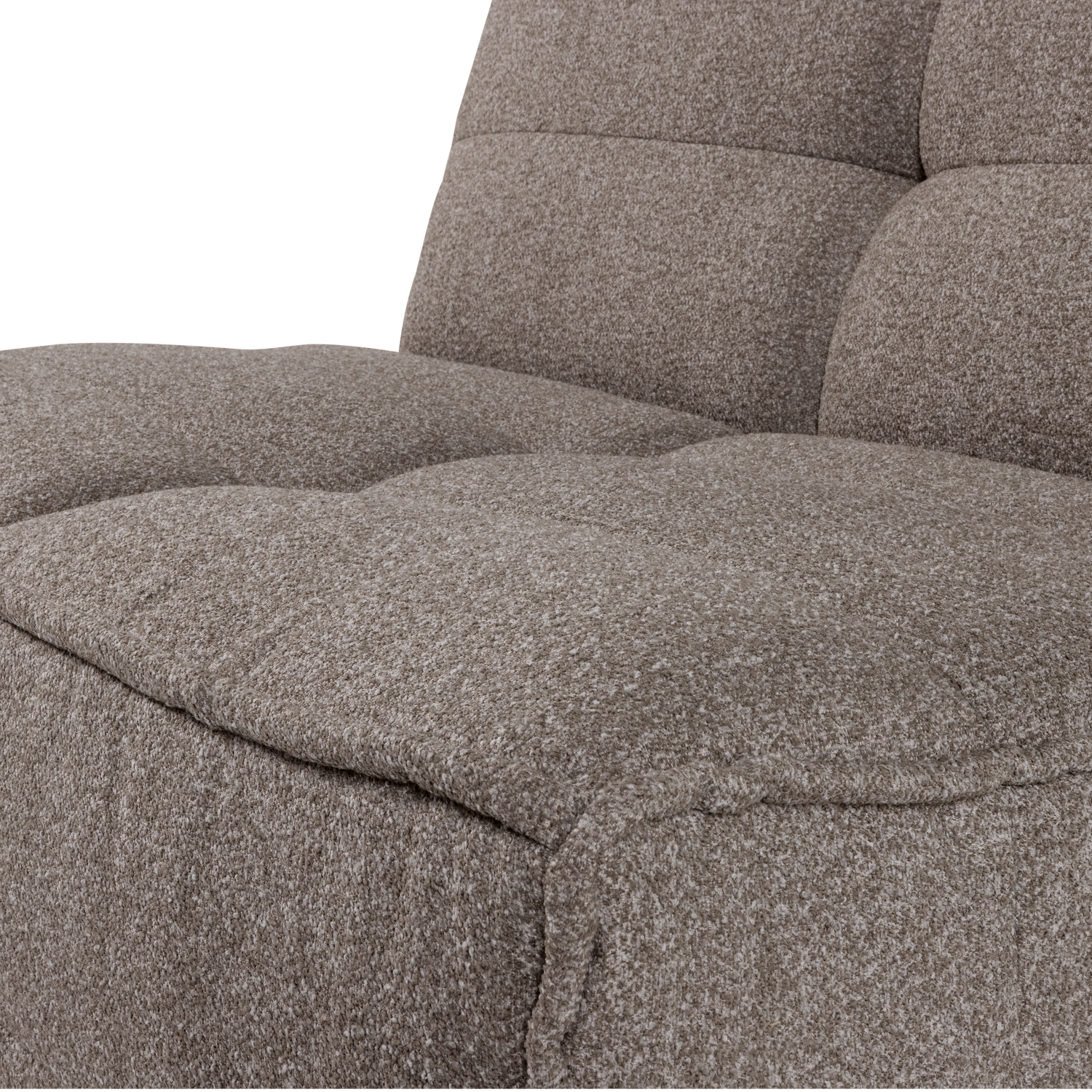 Sessel / Modul CLUSTER grau-braun Bouclé
