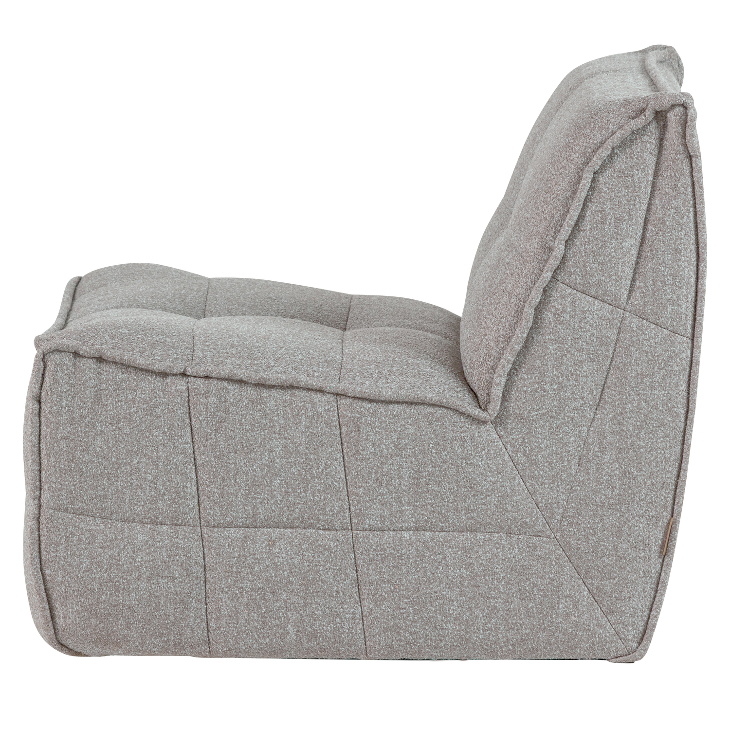 Sessel / Modul CLUSTER graues Bouclé