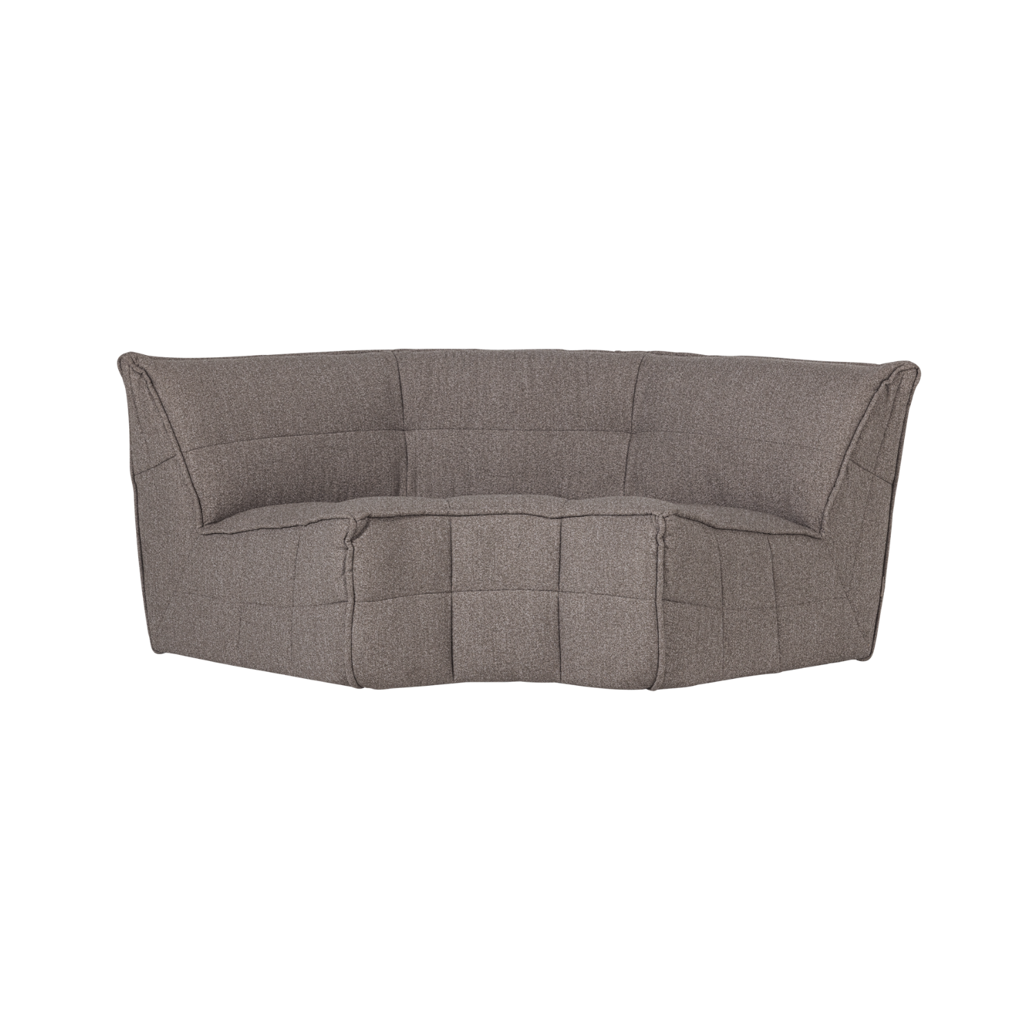 Sofa CLUSTER - moduł narożny szarobrązowy bouclé – Woood