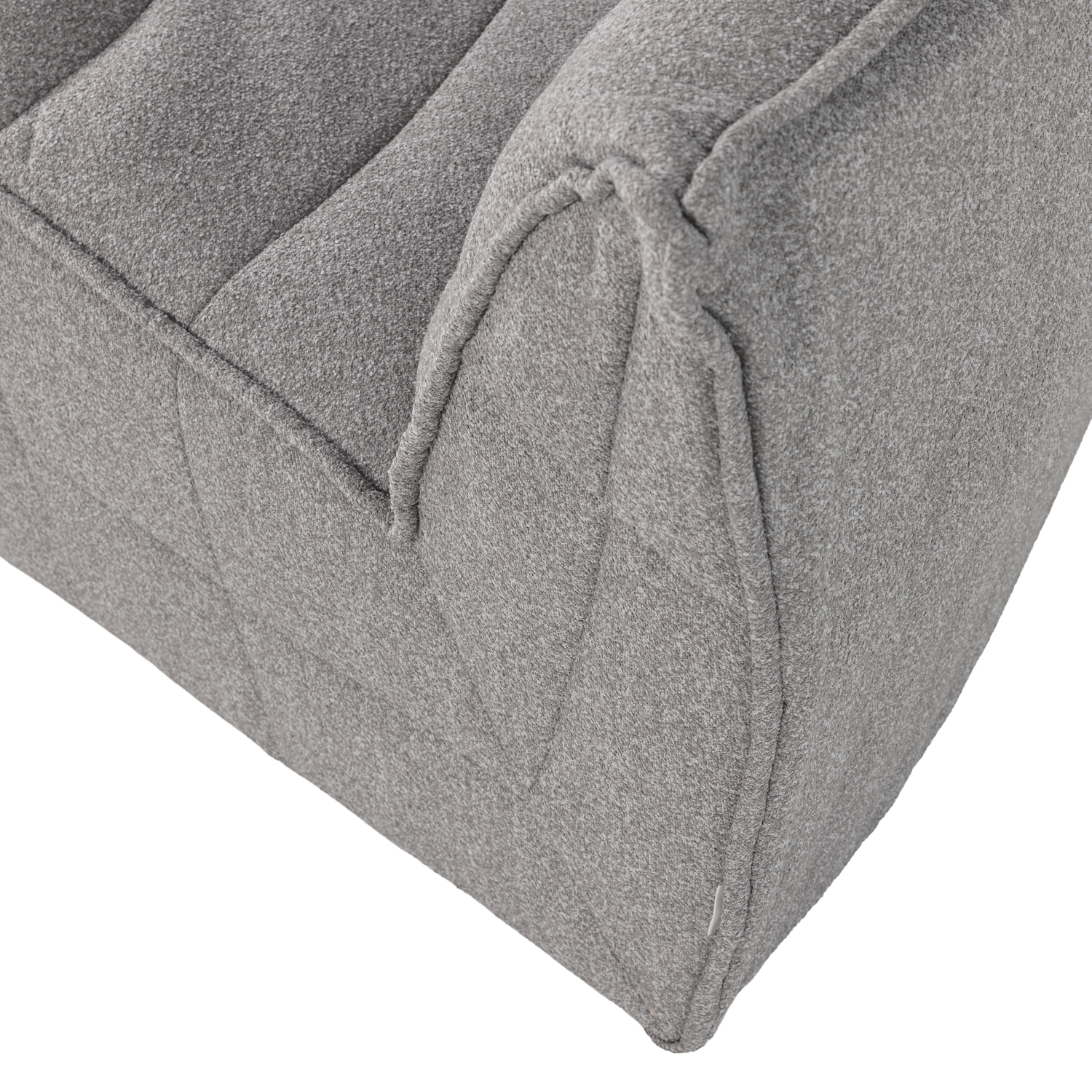 Sofa CLUSTER - graues Bouclé-Eckmodul