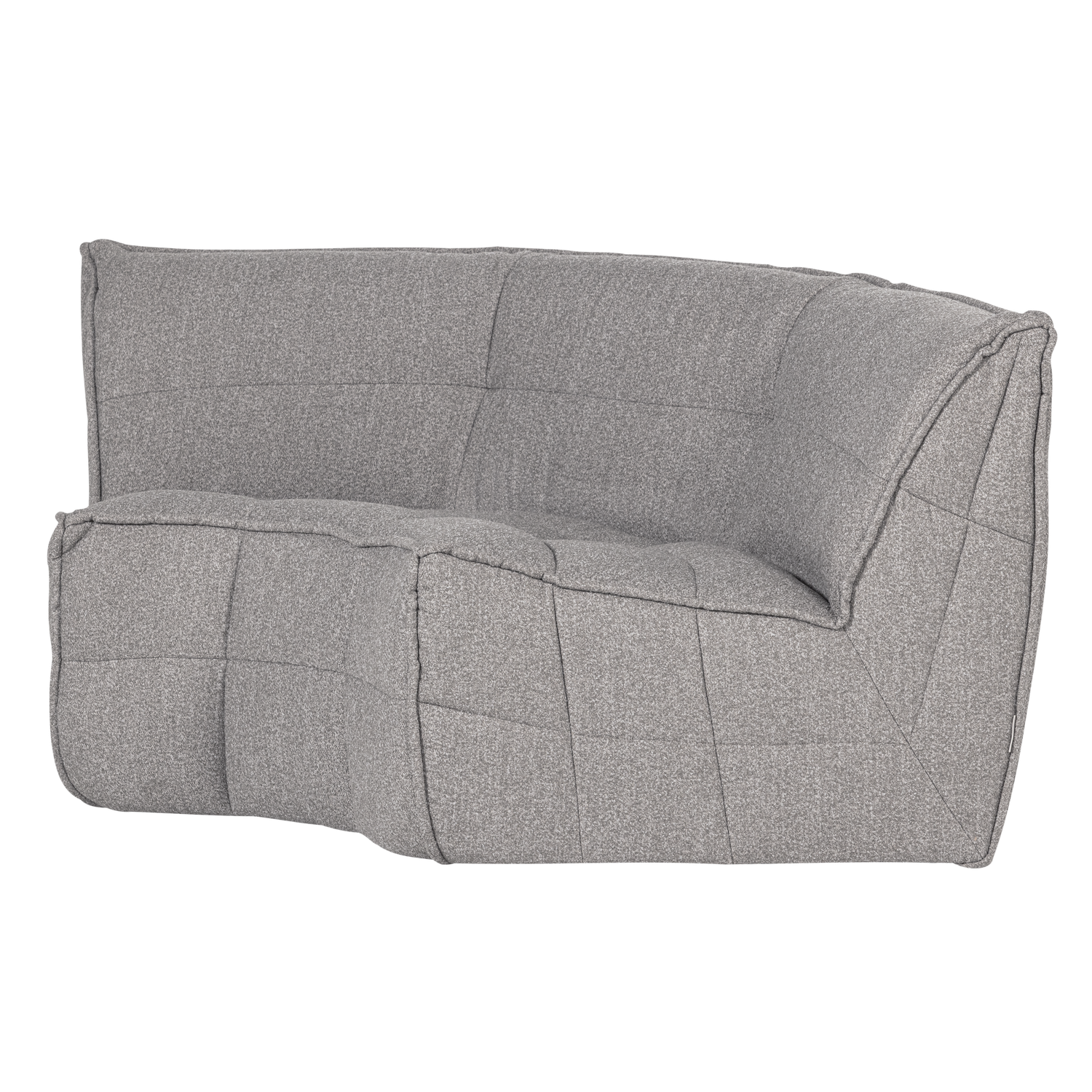 Sofa CLUSTER - graues Bouclé-Eckmodul