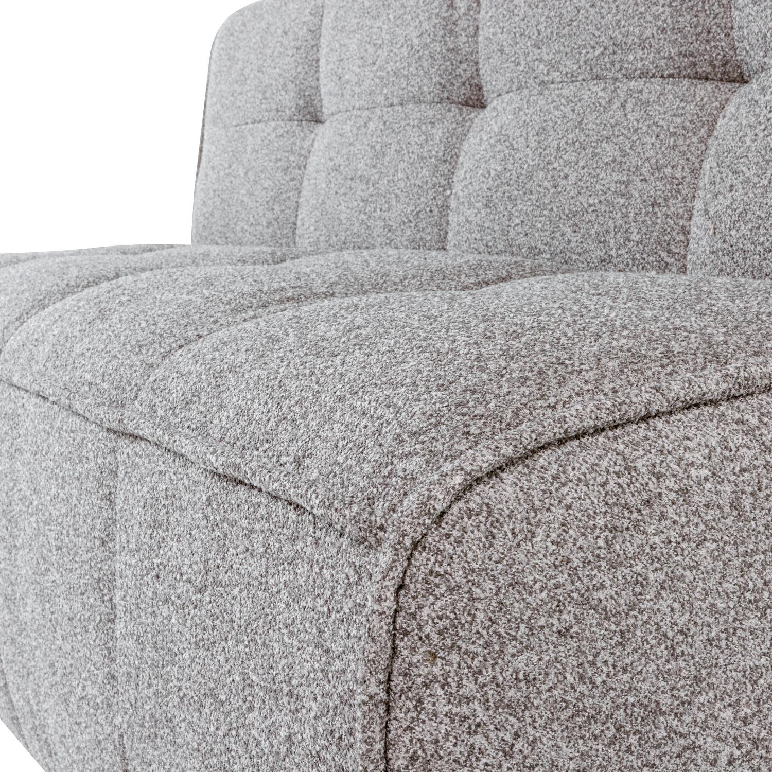 Sofa CLUSTER BENCH - Modul 3-Sitzer grauer Bouclé