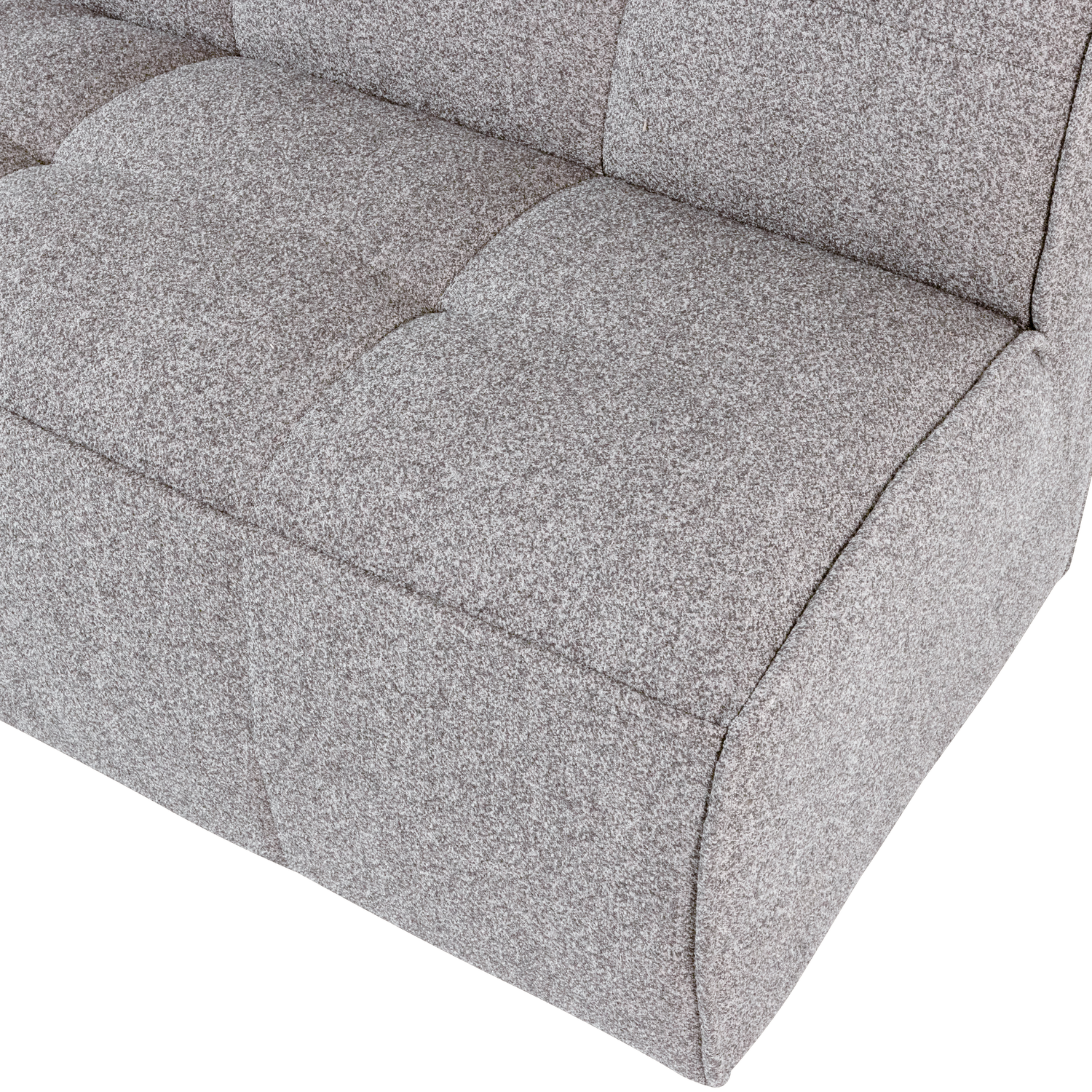 Sofa CLUSTER BENCH - Modul 3-Sitzer grauer Bouclé
