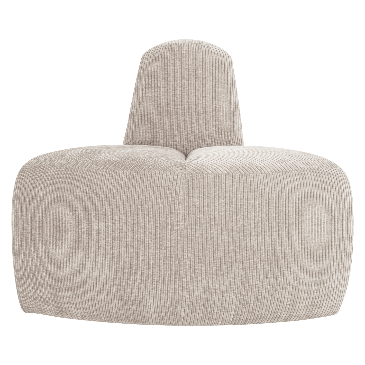 MOJO Modular Sofa - Rounded Corner Element in Ecru Corduroy