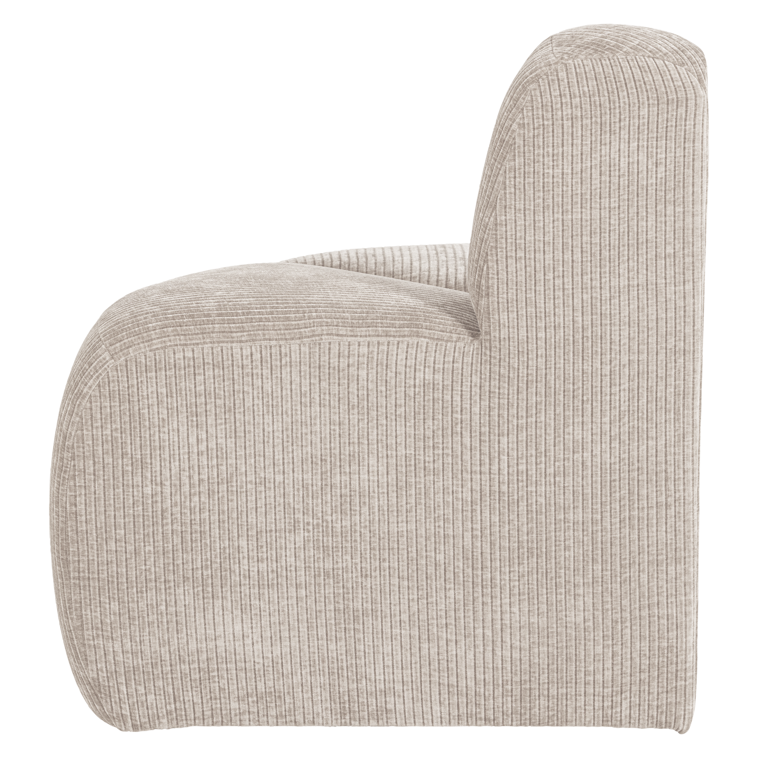 MOJO Modular Sofa - Rounded Corner Element in Ecru Corduroy