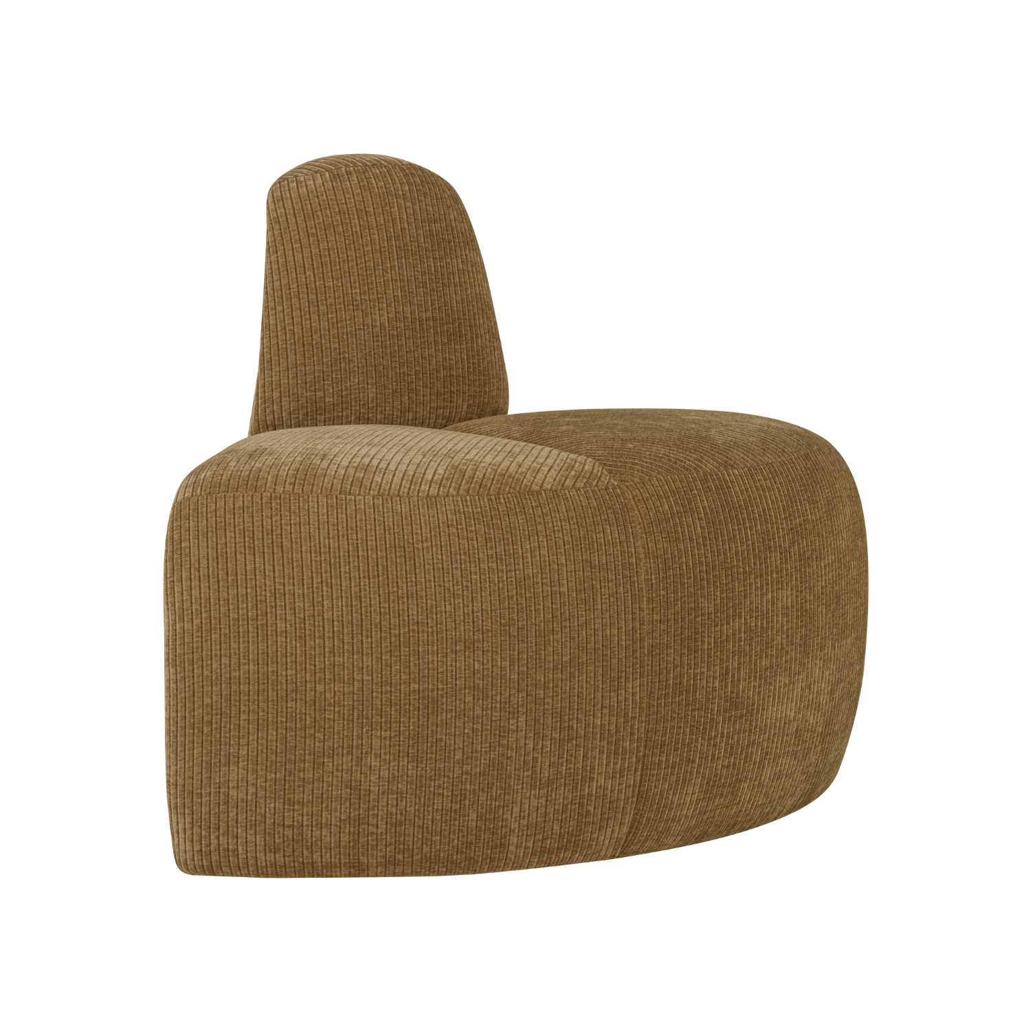 MOJO Modular Sofa - Rounded Corner Element in Honey Corduroy