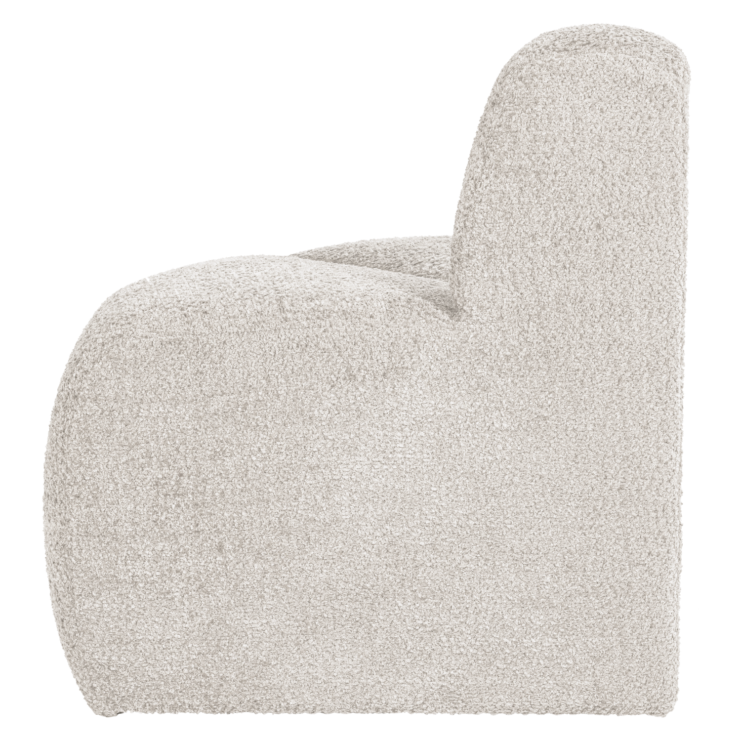 MOJO BENCH Modular Sofa - Rounded Corner Element in Ecru Chenille