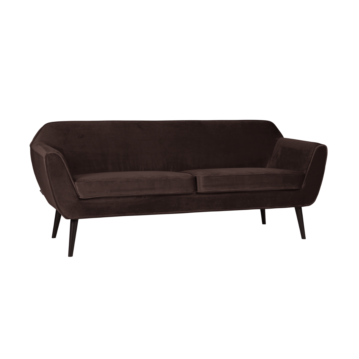 Sofa aksamitna 2,5-osobowa ROCCO czekoladowy – Woood