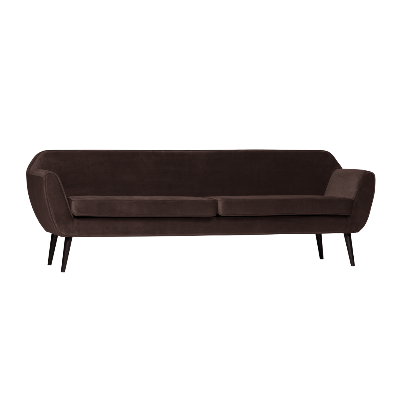 Sofa aksamitna 4-osobowa ROCCO czekoladowy – Woood