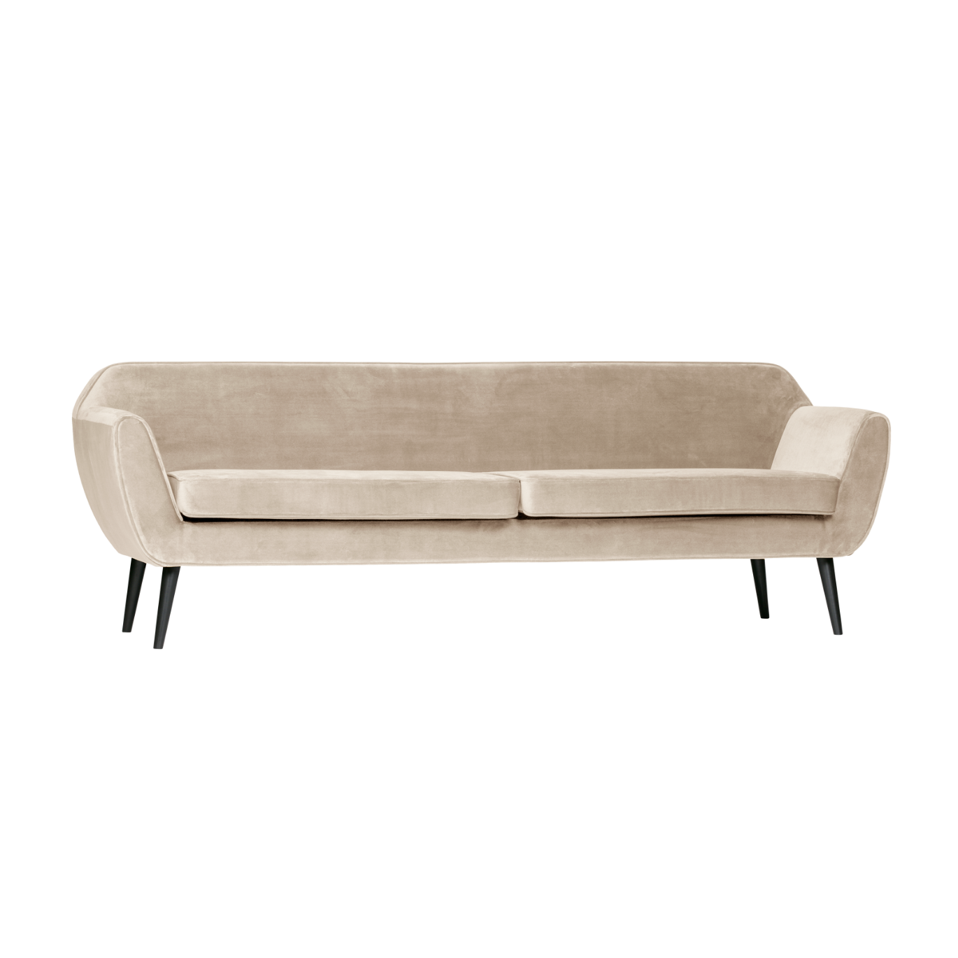 Sofa aksamitna 4-osobowa ROCCO złamany biały – Woood