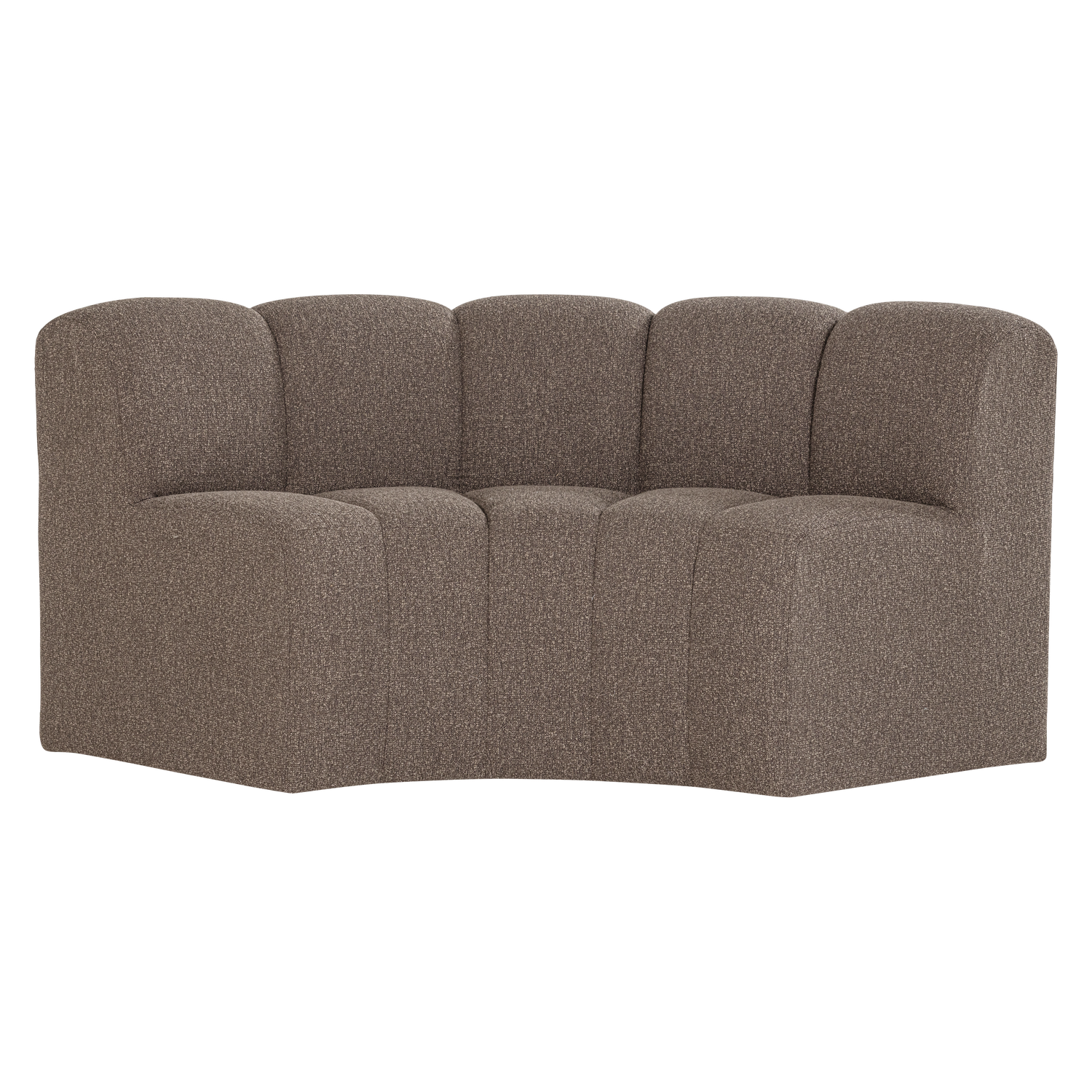 Modulares Sofa MOJO - halbr Ecke braunes Bouclé