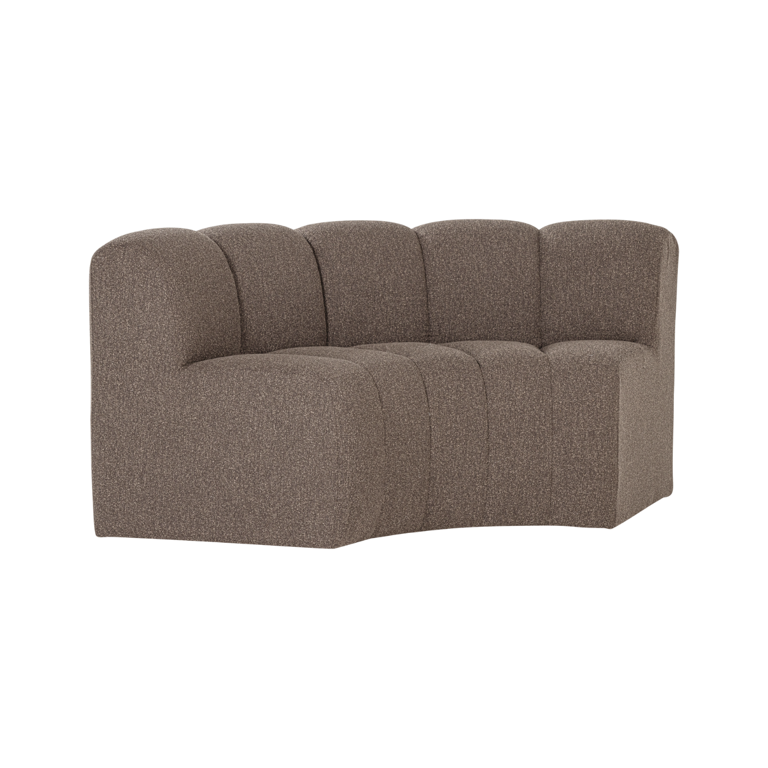 Modulares Sofa MOJO - halbr Ecke braunes Bouclé
