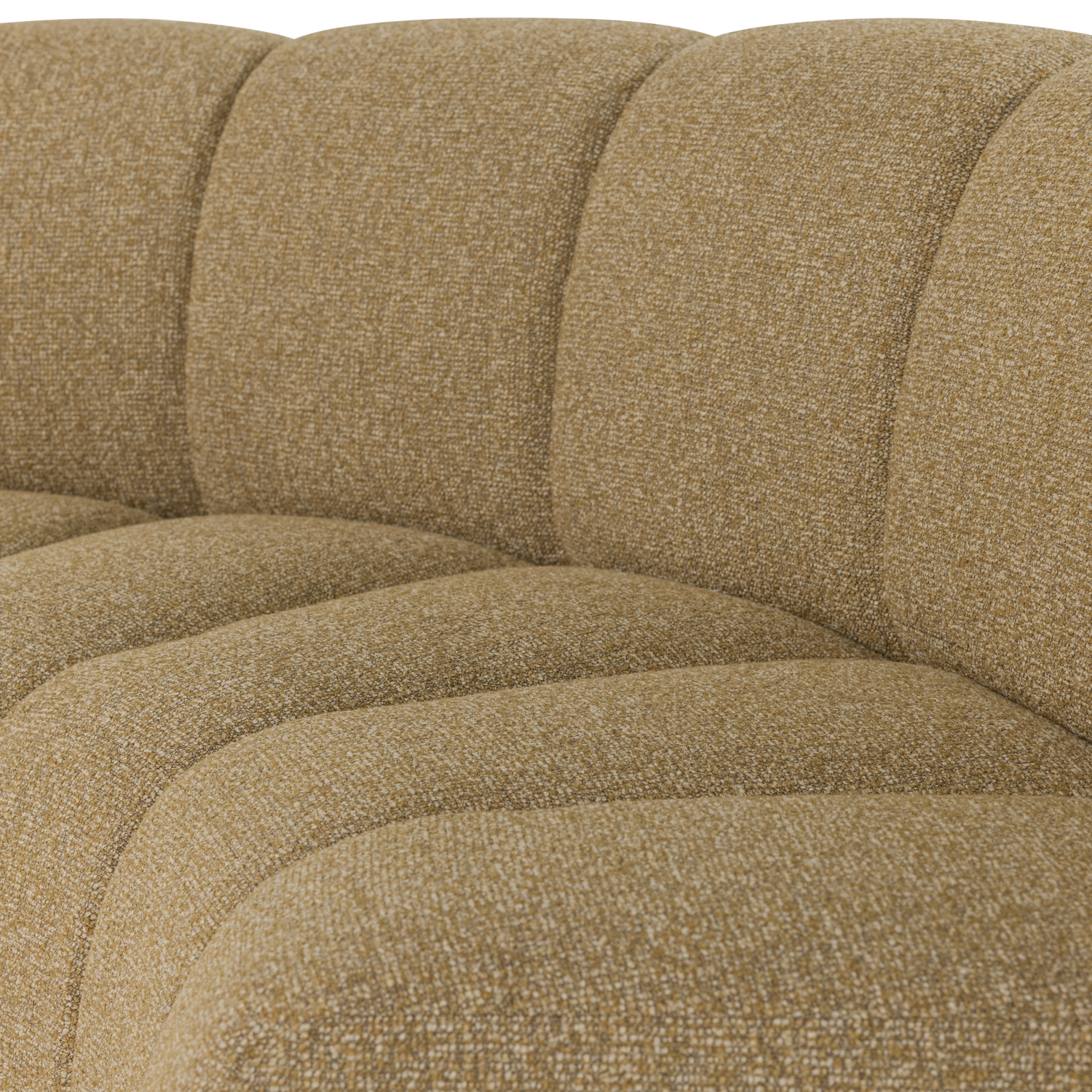 MOJO Modular Sofa - Honey Bouclé Curved Corner Element