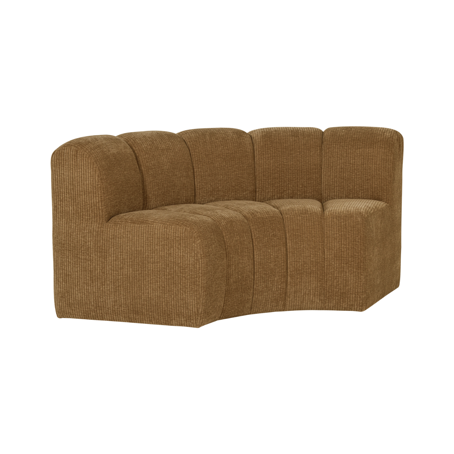 MOJO Modular Sofa - Honey Curved Corner Element in Corduroy