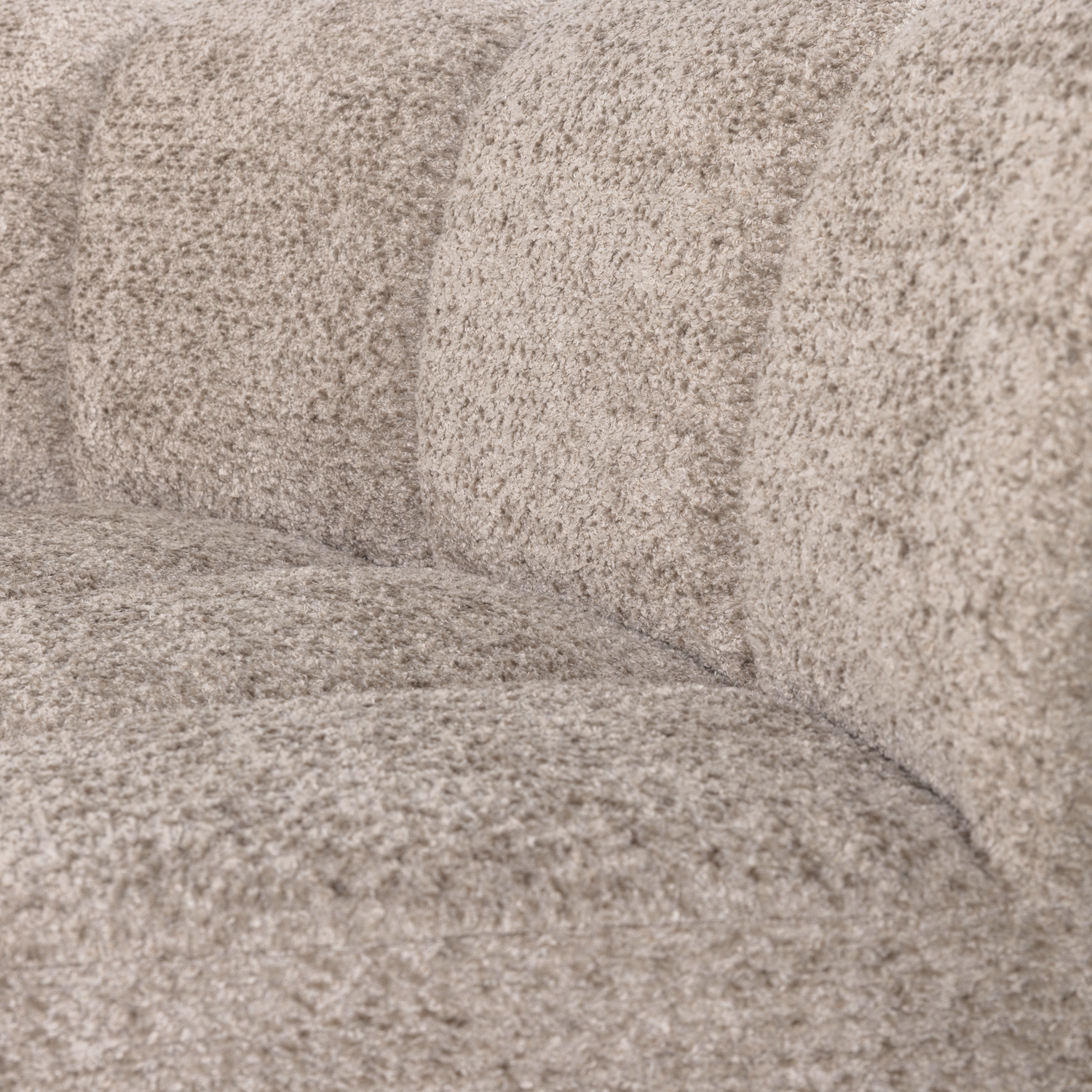Sofa modułowa MOJO BENCH - element narożny półokrągły piaskowy baranek – Woood